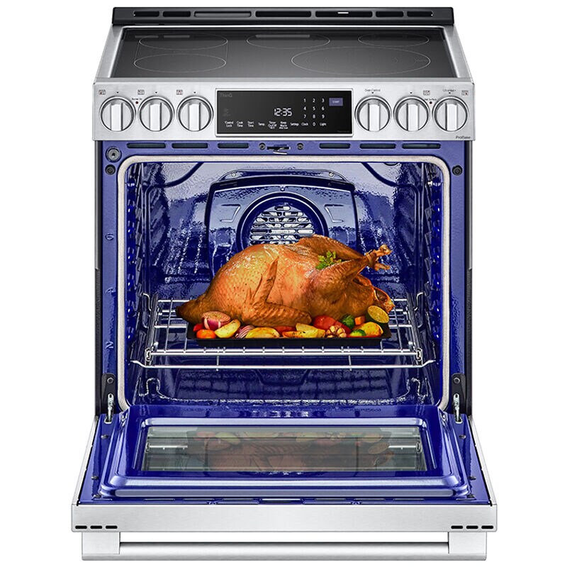 LG InstaView 30 in. 6.3 cu. ft. Smart Air Fry True European Convection Slide-In Electric Range with Radiant Burners - Stainless Steel, , hires