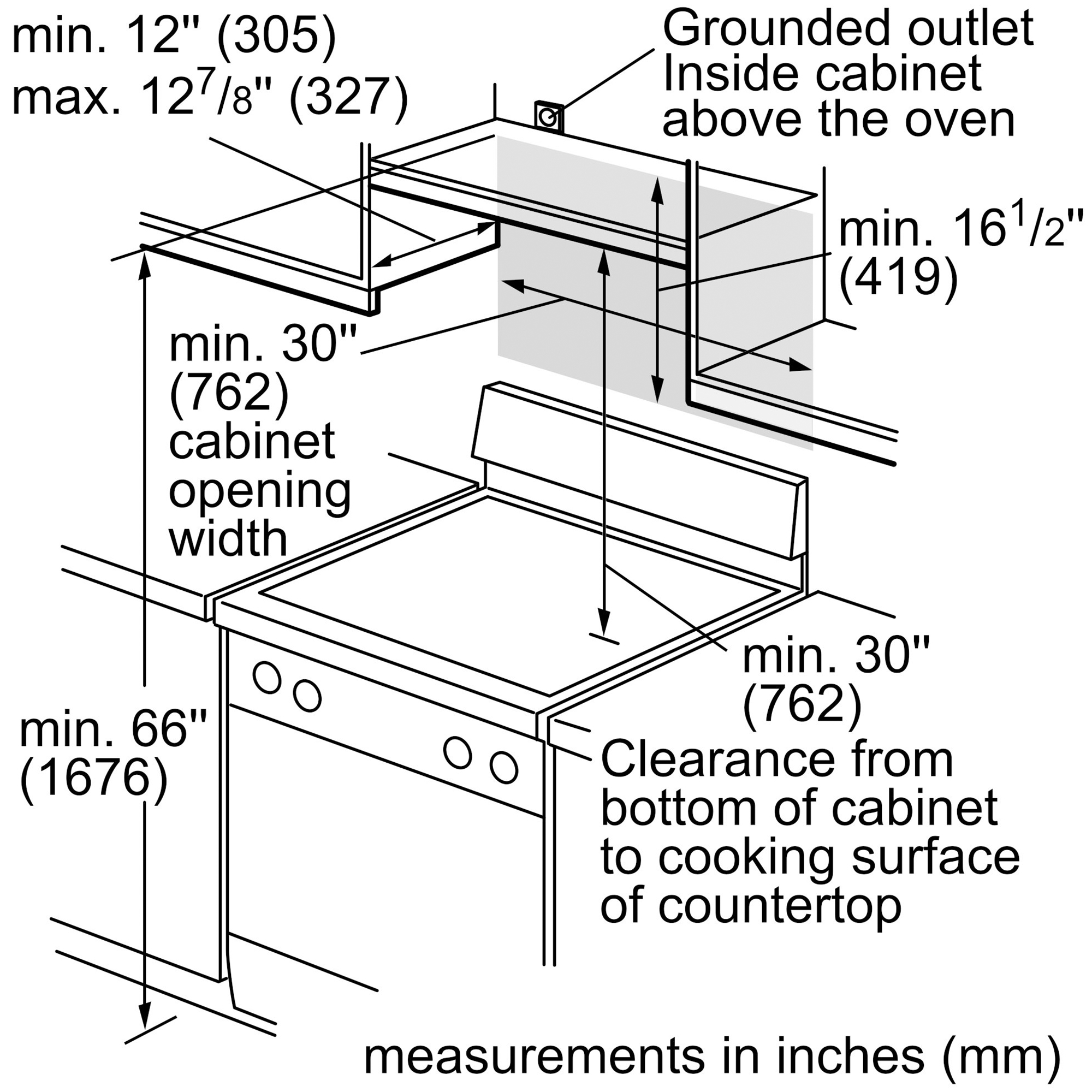 Bosch 300 Series 30" 1.6 Cu. Ft. OvertheRange Microwave with 10 Power