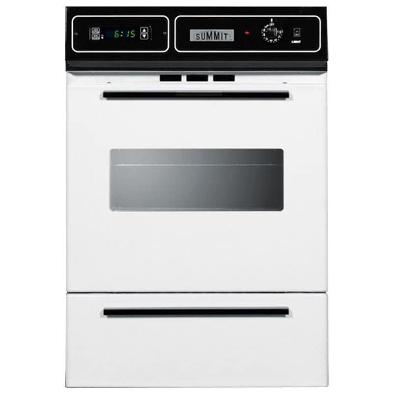 Summit 24 in. 2.9 cu. ft. Gas Single Wall Oven - White, White, hires