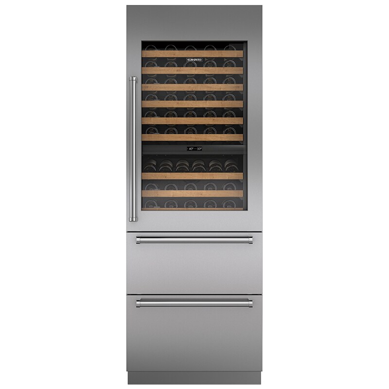 Sub-Zero Designer Series 30 in. Built-in Smart Wine Column Storage with Wood Racks, Multi-Temperature Zones & 86 Bottle Capacity - Custom Panel Ready, , hires
