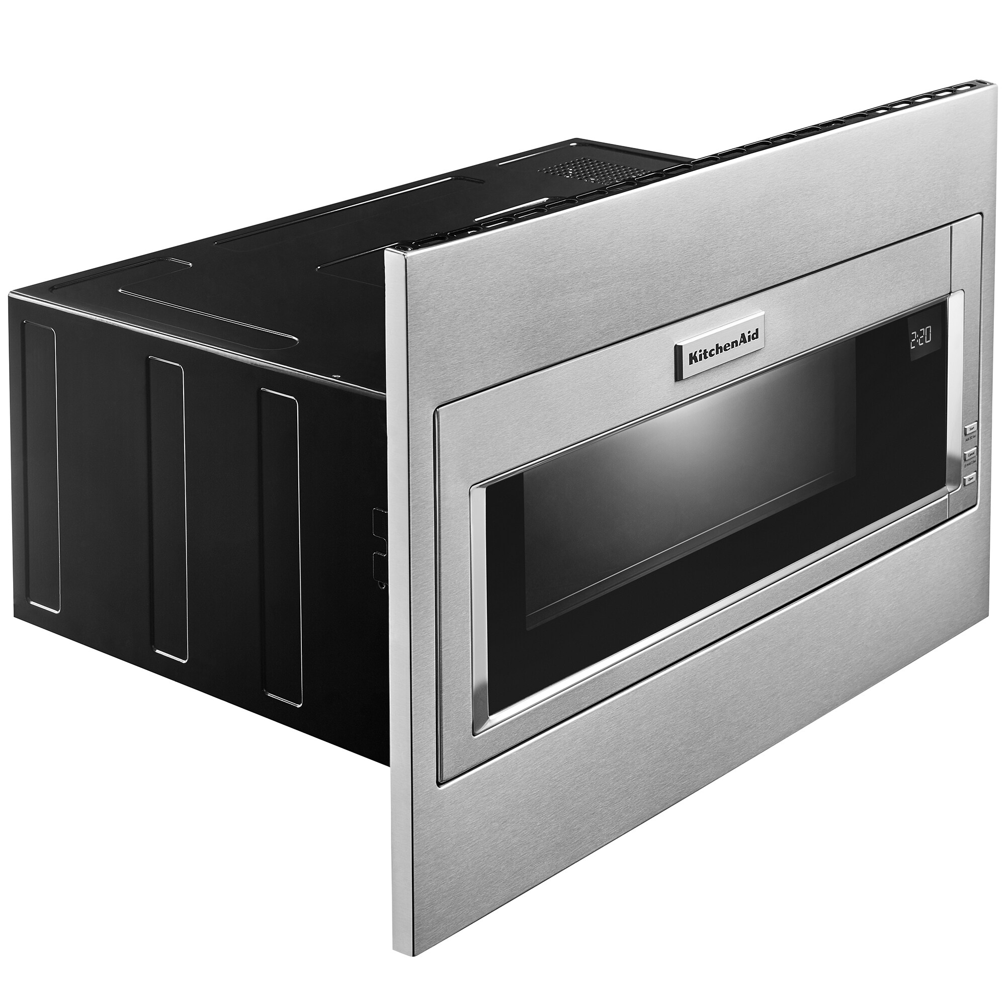 KitchenAid 30 in. 1.1 cu. ft. 1000W Low Profile Built-In Microwave with Sensor Cooking - Stainless Steel, , hires