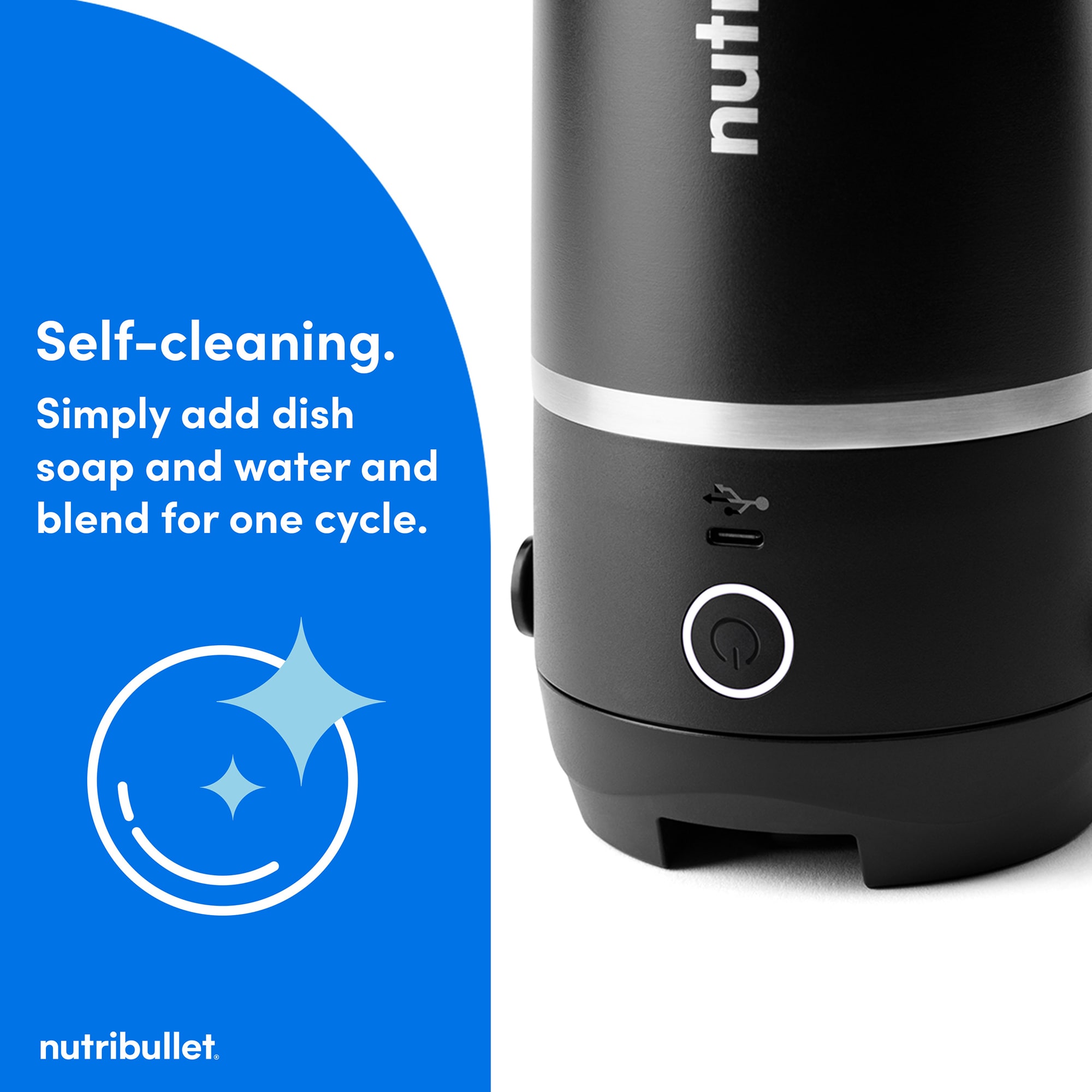 Nutribullet Flip Single Speed Cordless Insulated Portable Blender - Black, , hires