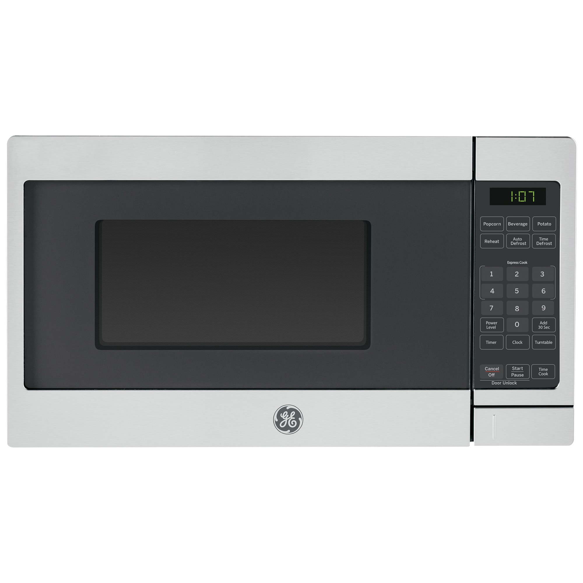 GE 17 in. 0.7 cu. ft. 700W Countertop Microwave - Stainless Steel, Stainless Steel, hires