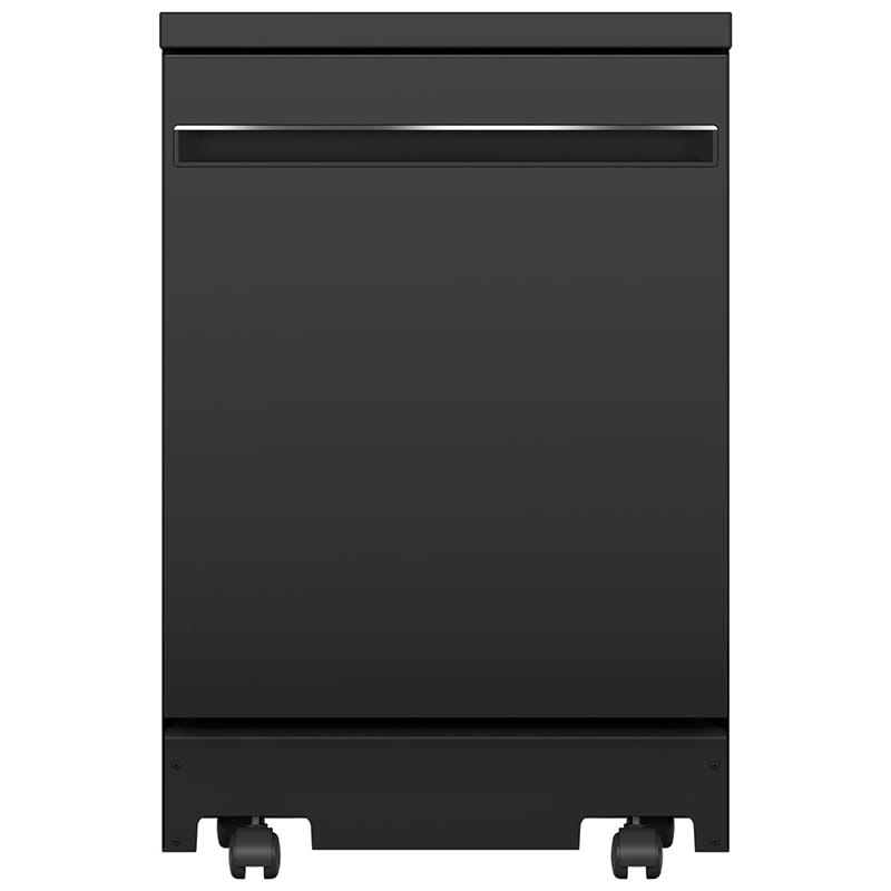 GE 24 in. Top Control Portable Dishwasher with 54 dBa Sound Level & Pocket - Black, Black, hires