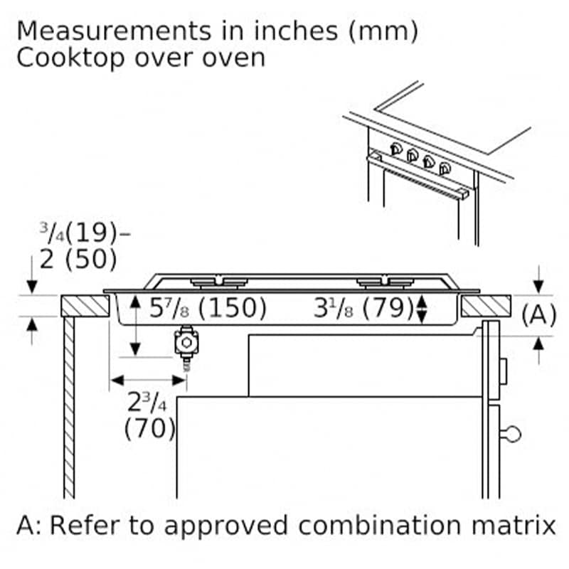 Bosch Benchmark 36 in. 5-Burner Natural Gas Cooktop with Simmer Burner & Power Burner - Stainless Steel, , hires