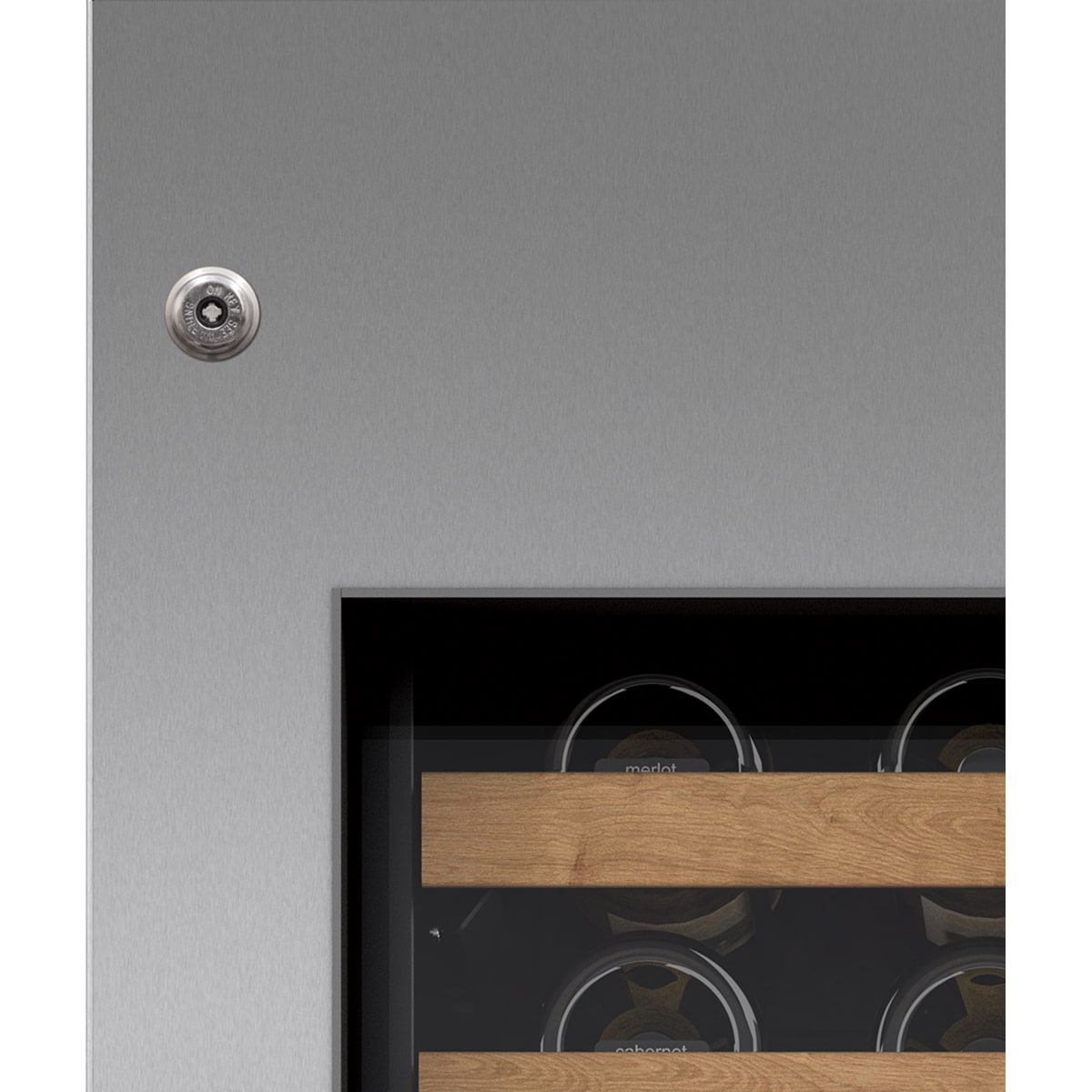 Sub-Zero 24 in. Left Hinge Door Panel with Tubular Handle, Lock and 4 in. Toe Kick for Wine Coolers - Stainless Steel, , hires