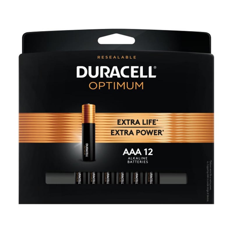 Duracell Optimum AAA 12 Pack, , hires
