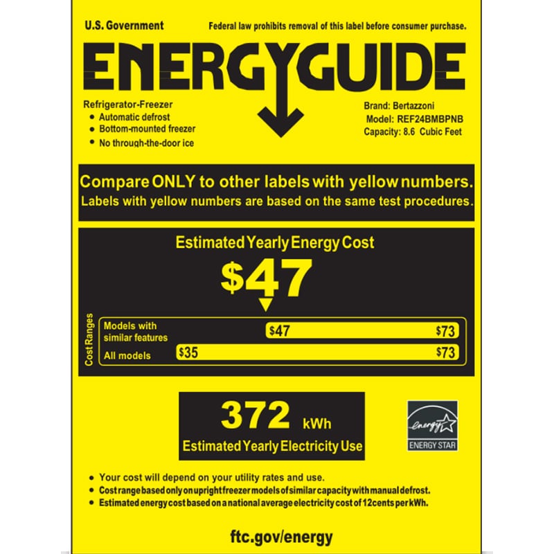 Bertazzoni 24 in. 8.6 cu. ft. Built-In Counter Depth Bottom Freezer Refrigerator - Custom Panel Ready, , hires