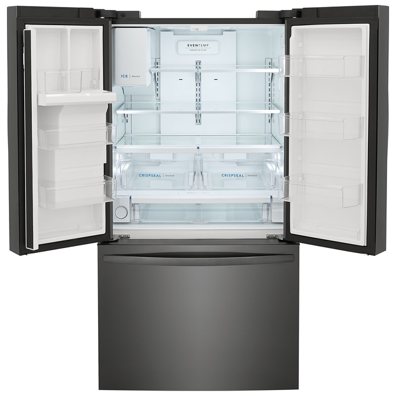 Frigidaire 36 in. 27.8 cu. ft. French Door Refrigerator with Ice & Water Dispenser - Black Stainless, Black Stainless, hires