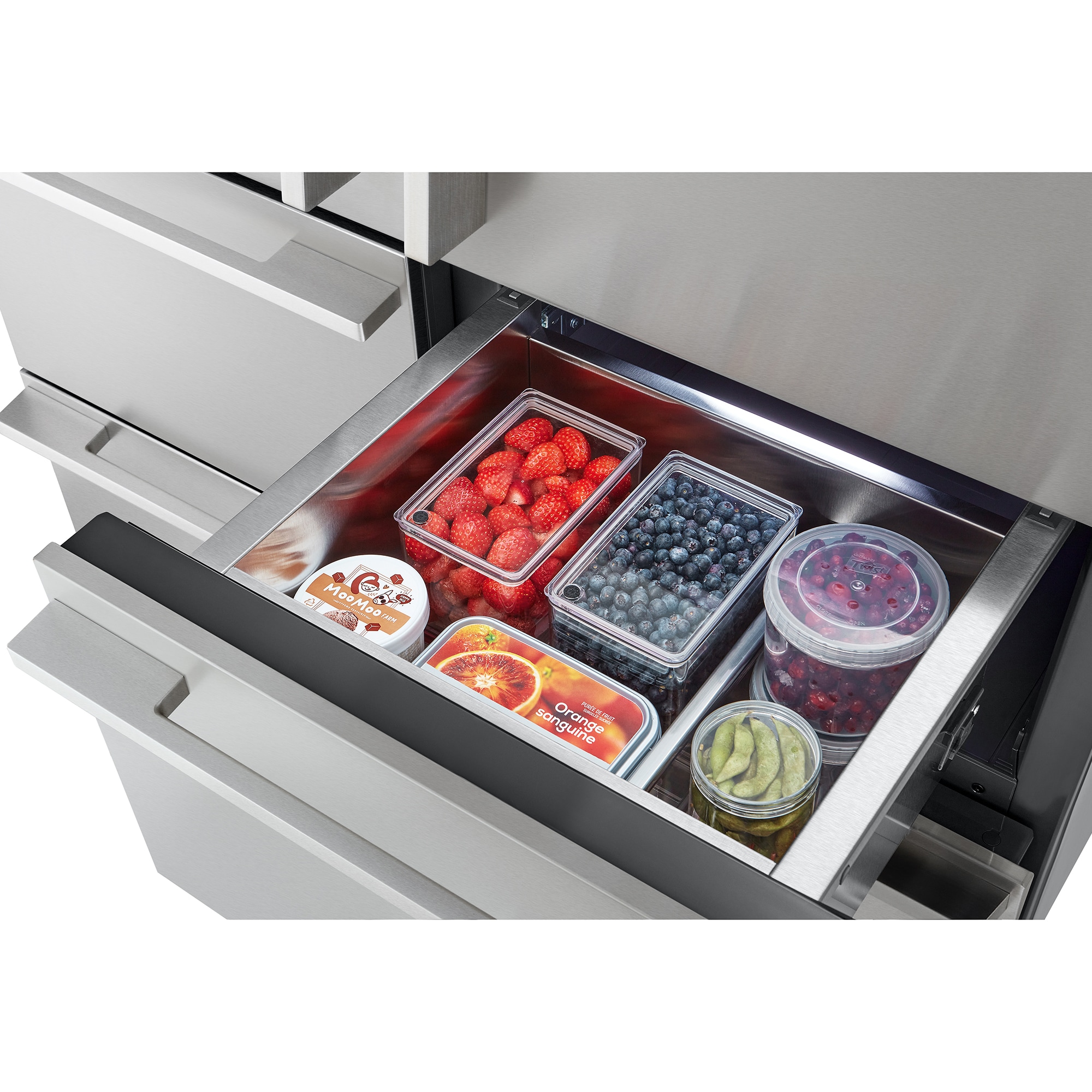 Signature Kitchen Suite 48 in. 26.0 cu. ft. Built-In Smart Counter Depth 6-Door French Door Refrigerator with Internal Water Dispenser - Stainless Steel, , hires