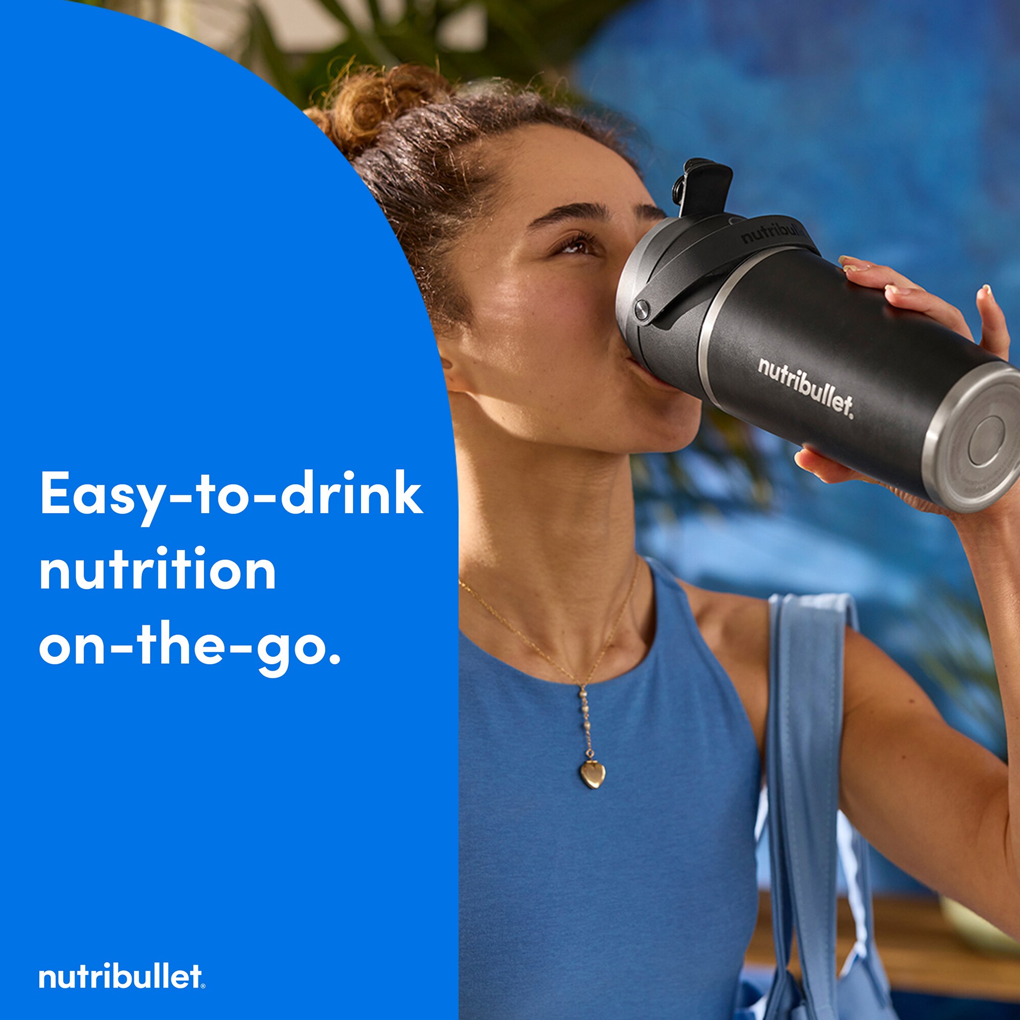 Nutribullet Flip Single Speed Cordless Insulated Portable Blender - Black, , hires