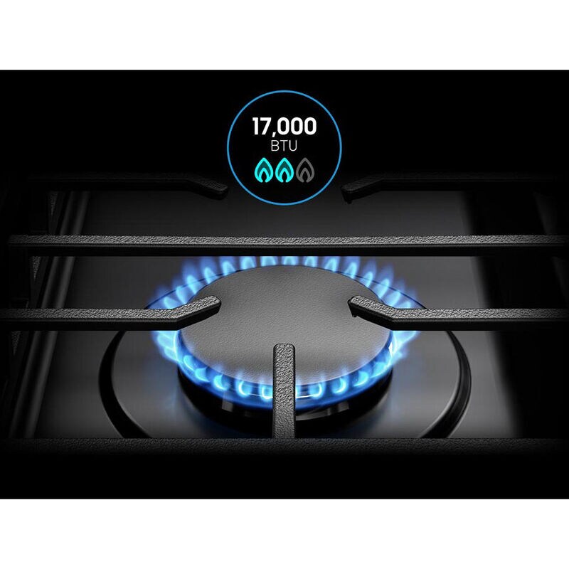 Samsung Bespoke 30 in. 6 cu. ft. Smart Slide-In Gas Range with 5 Sealed Burners - Matte Black Steel, Matte Black Steel, hires
