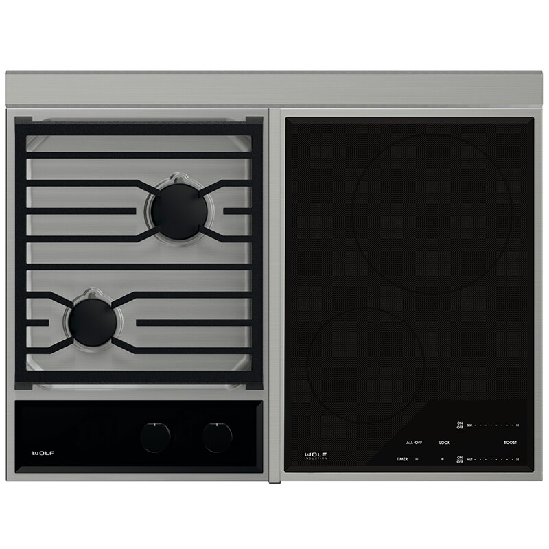Wolf Transitional 15 in. 2-Burner Induction Cooktop with Simmer Burner & Power Burner - Stainless Steel, , hires