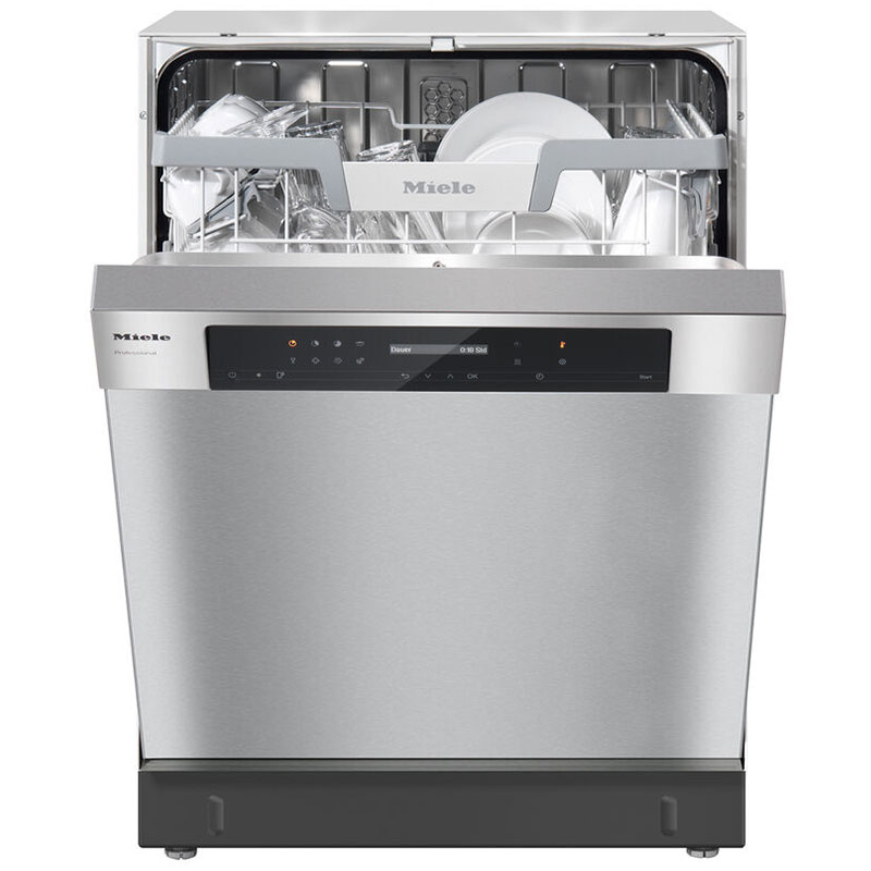 Miele 24 in. Front Control Smart Dishwasher with 48 dBa Sound Level & Pocket - Stainless Steel, , hires