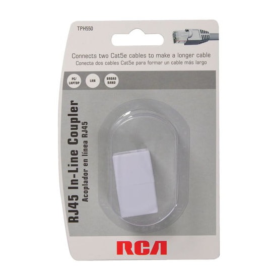 RCA Cat5 WHT Coupler, , hires