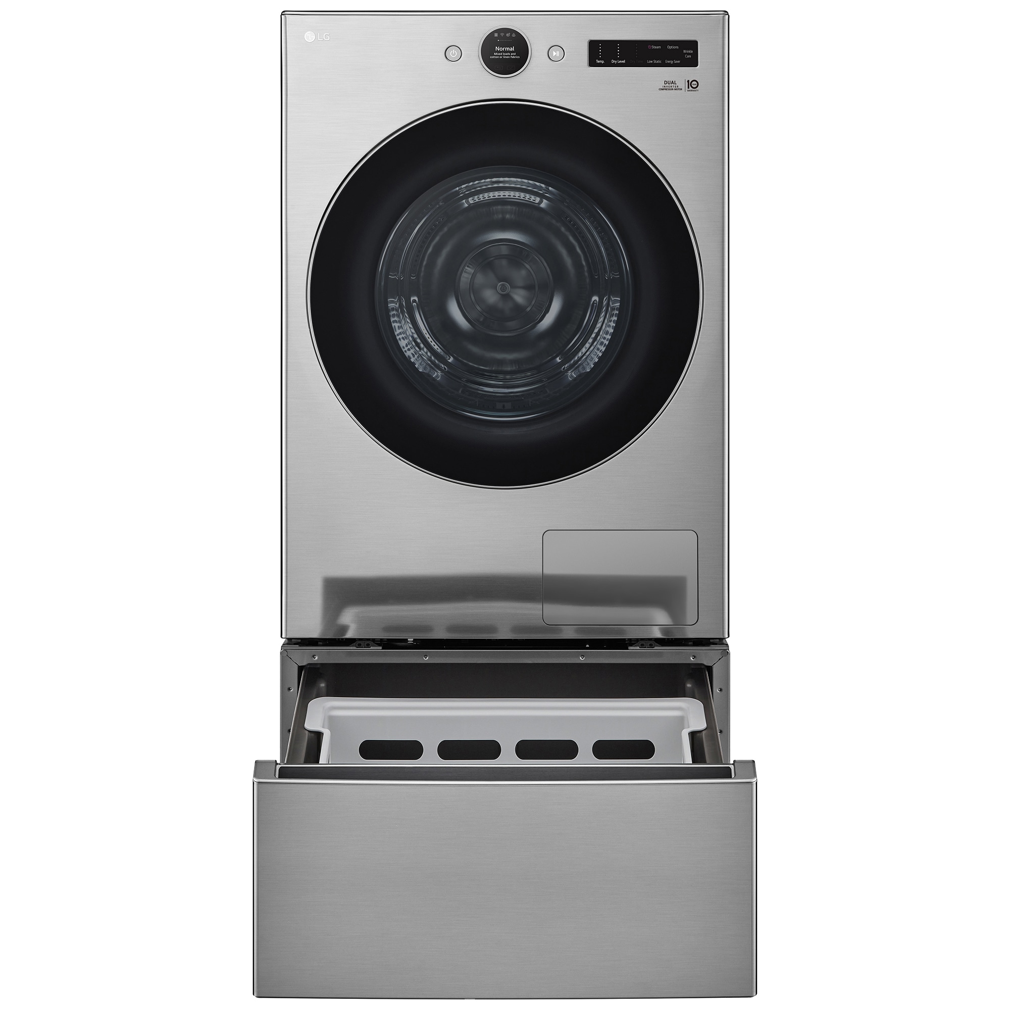 LG 27 in. 7.8 cu. ft. Smart Stackable Ventless Electric Dryer with Heat Pump & Sensor Dry - Graphite Steel, , hires