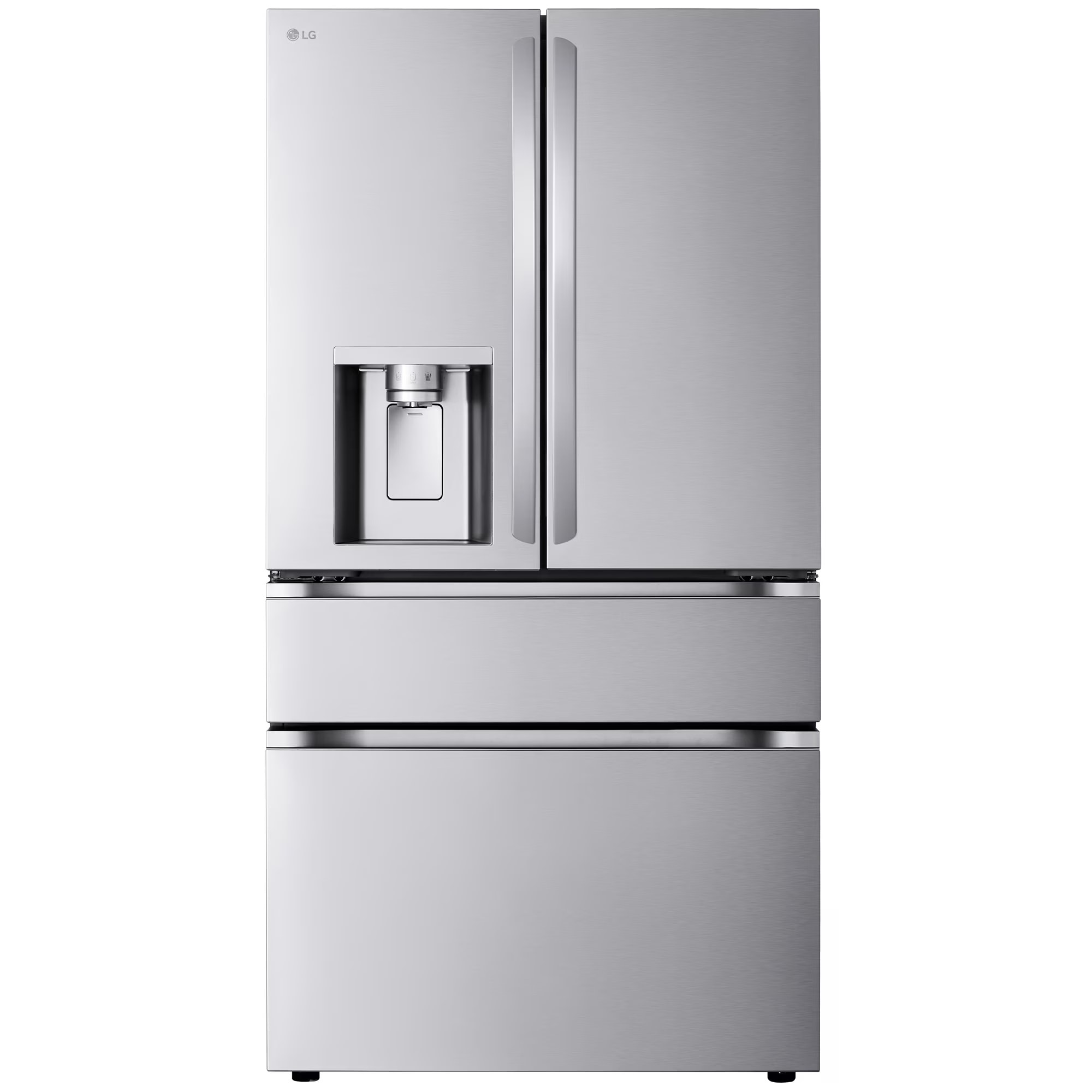 LG 36 in. 28.6 cu. ft. Smart 4-Door French Door Refrigerator with Ice & Water Dispenser - PrintProof Stainless Steel, PrintProof Stainless Steel, hires
