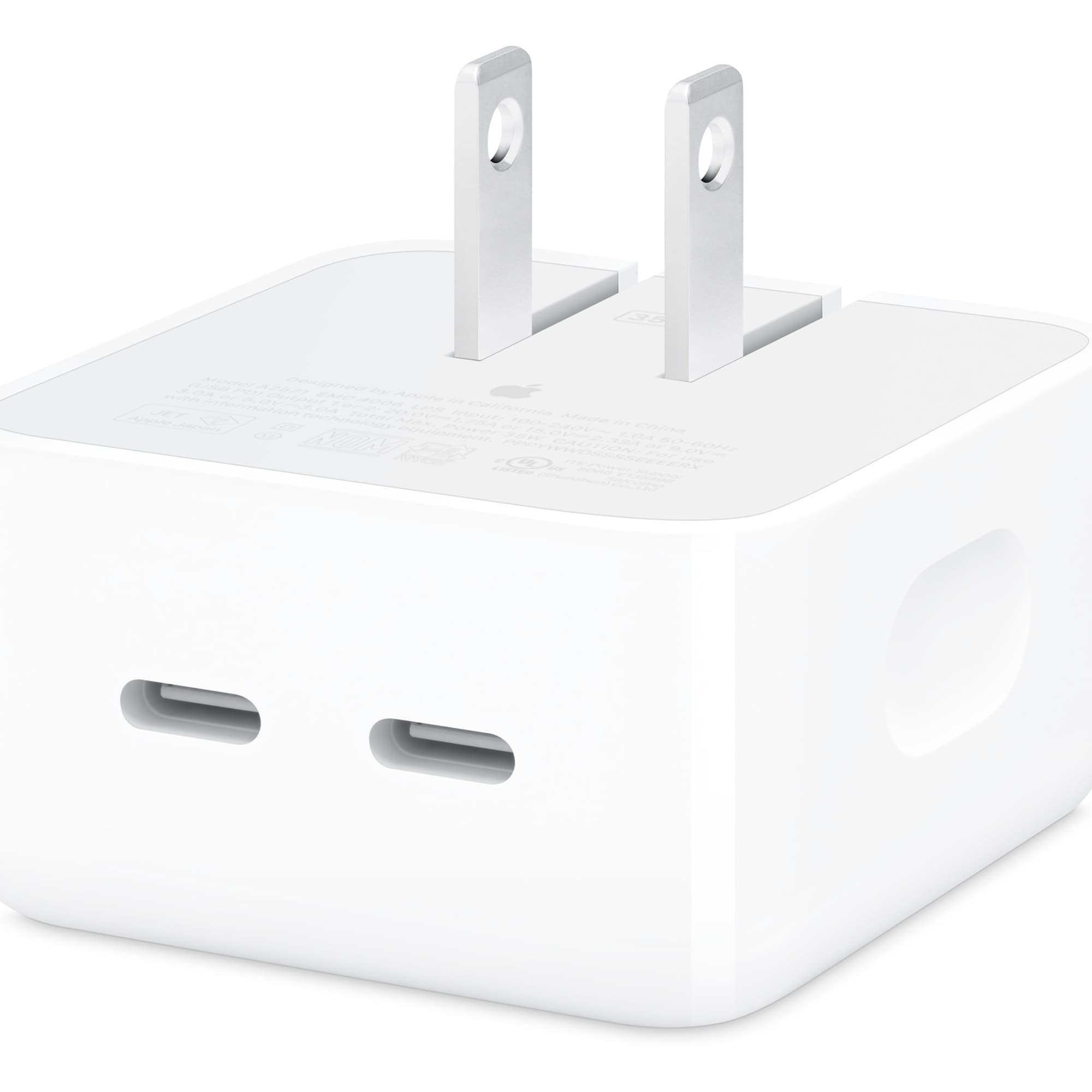 Apple 35 Watt Dual USB-C Port Compact Power Adapter - Wall Charger, , hires