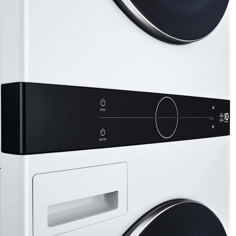 LG 27 in. 5.0 cu. ft. Smart Electric Front Load Ventless WashTower with Heat Pump, Center Control, AI Sensor Dry, Sanitize & Steam Cycle - White, , hires