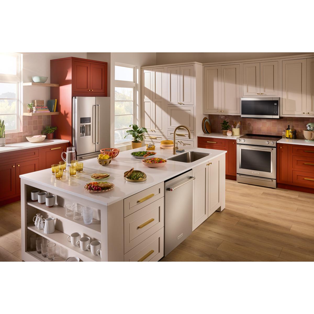 KitchenAid 30 in. 1.9 cu. ft. 1000W Over-the-Range Microwave with 400 CFM & Sensor Cooking - Stainless Steel with PrintShield Finish, , hires