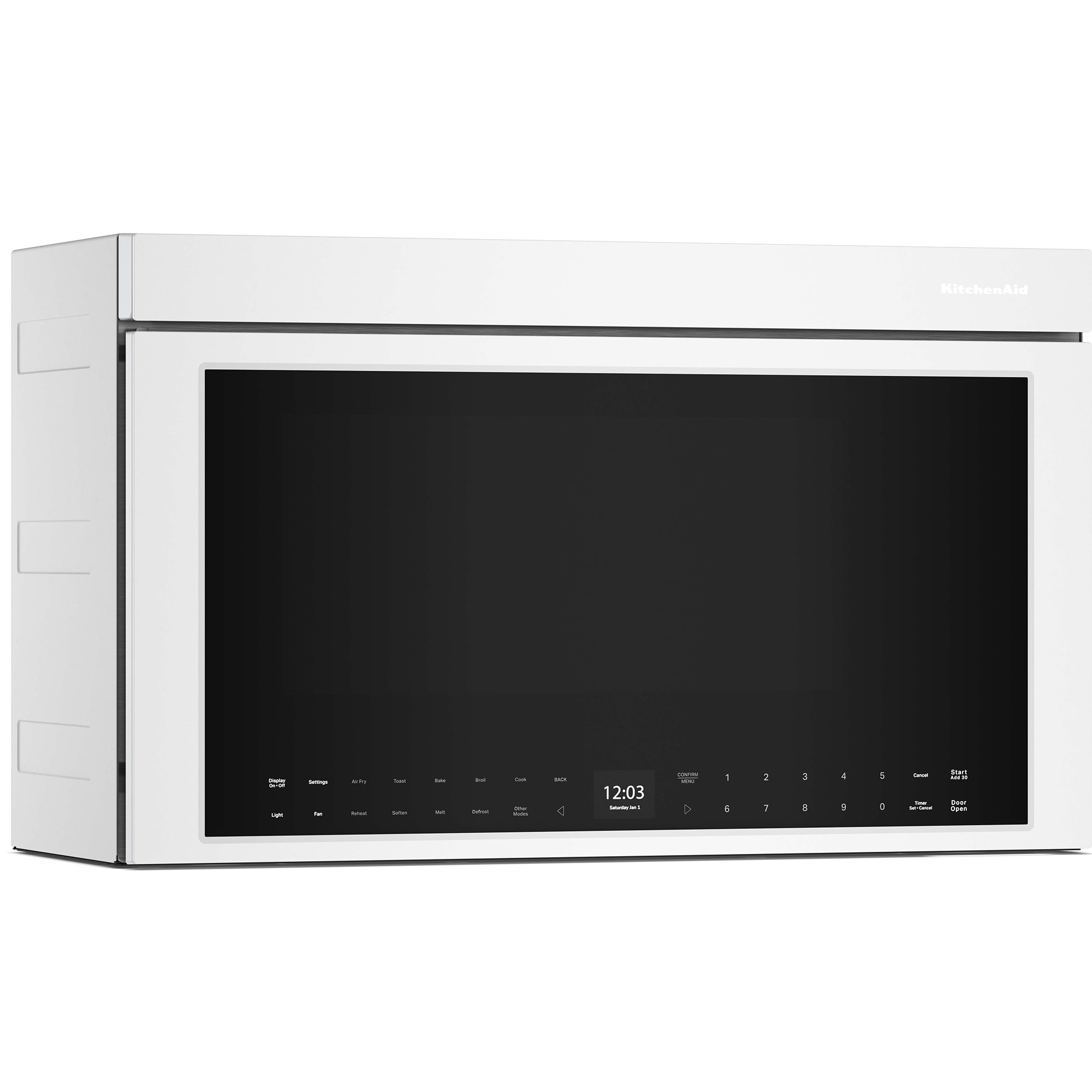 KitchenAid 30 in. 1.1 cu. ft. 950W Smart Over-the-Range Microwave with 400 CFM, Convection & Sensor Cooking - White, White, hires