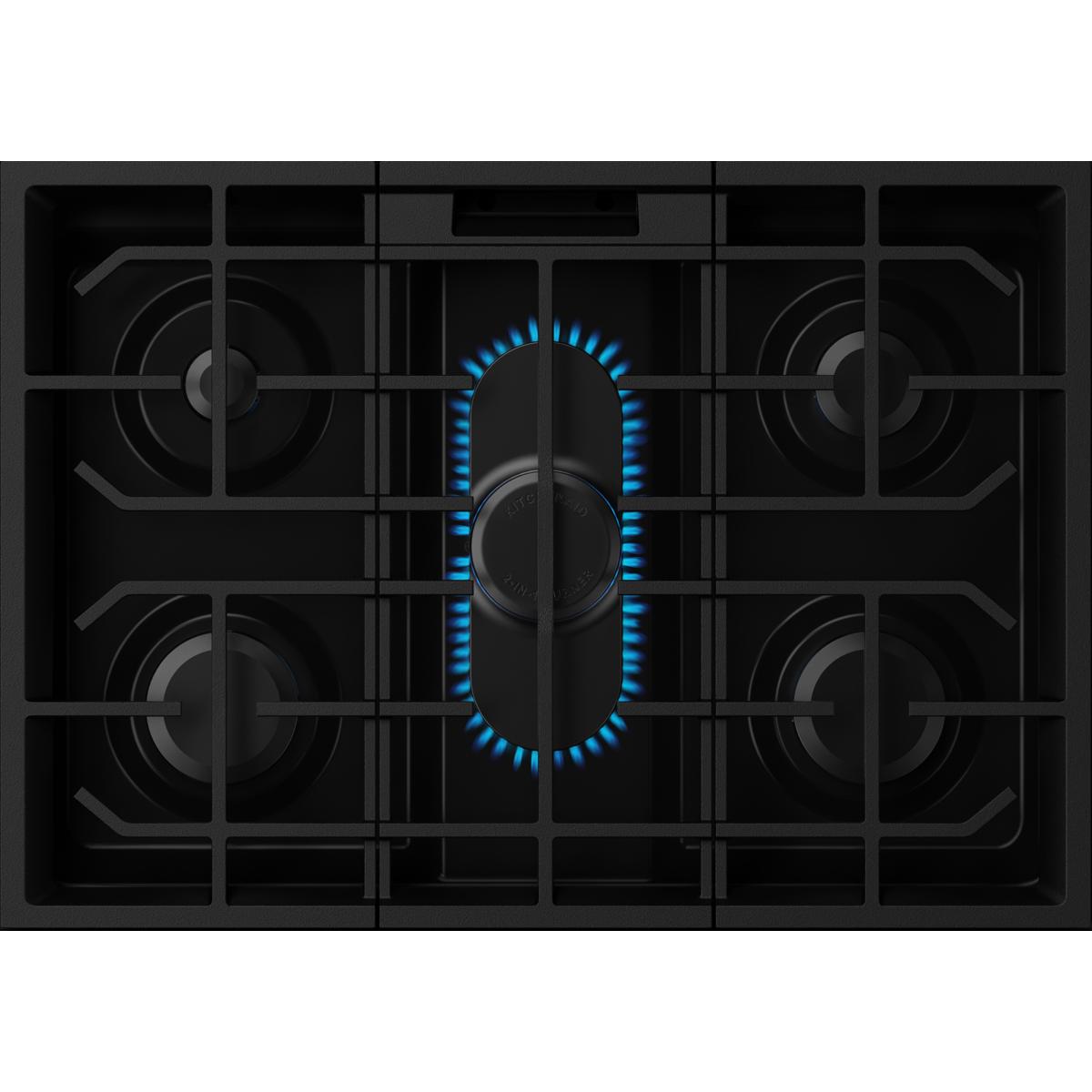 KitchenAid 30 in. 5.0 cu. ft. Smart Air-Fry True European Convection Steam Slide-In Gas Range with 5 Sealed Burners & Griddle - Fingerprint Resistant Stainless Steel, , hires