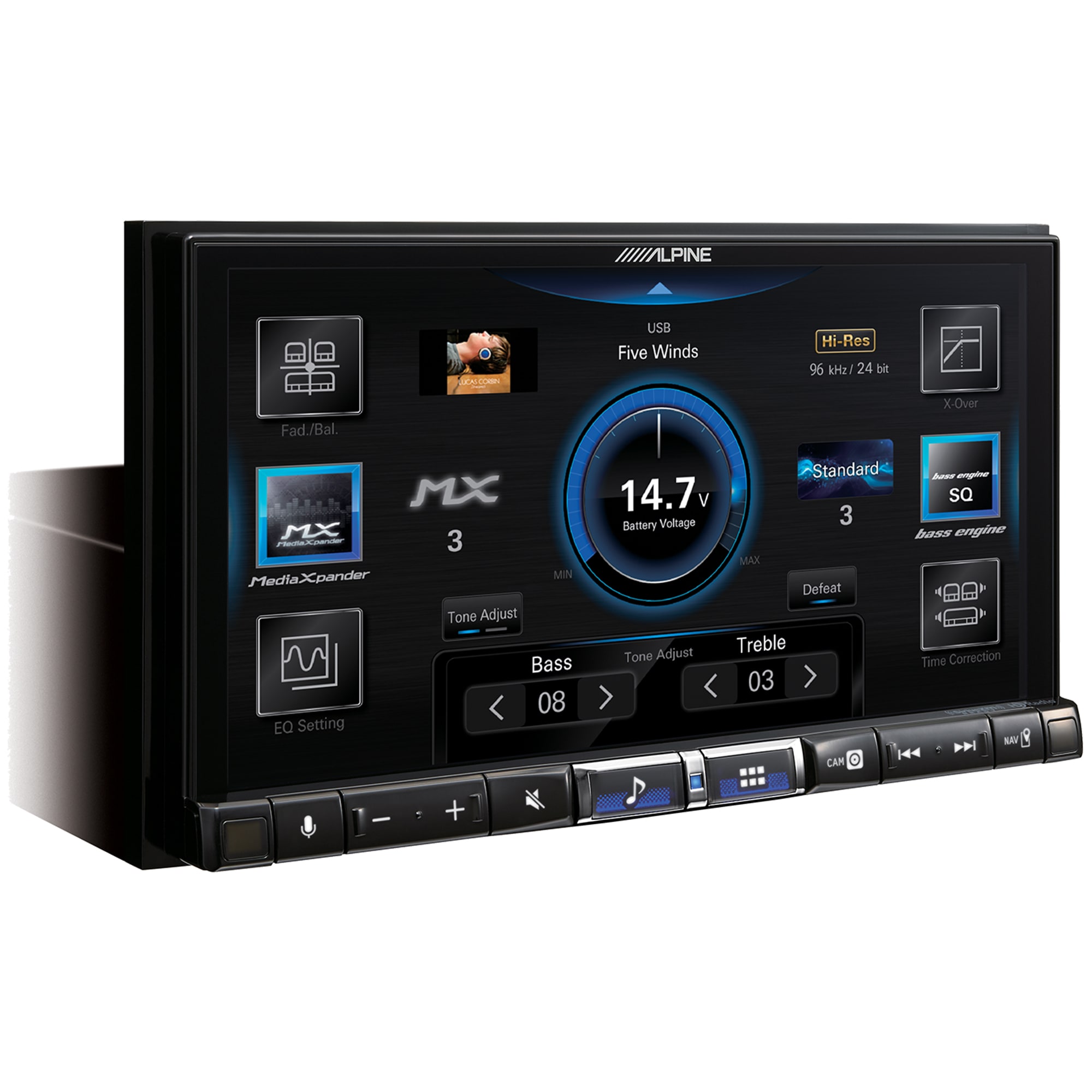 Alpine Digital Multimedia Receiver with 7 in. Touchscreen Display, , hires