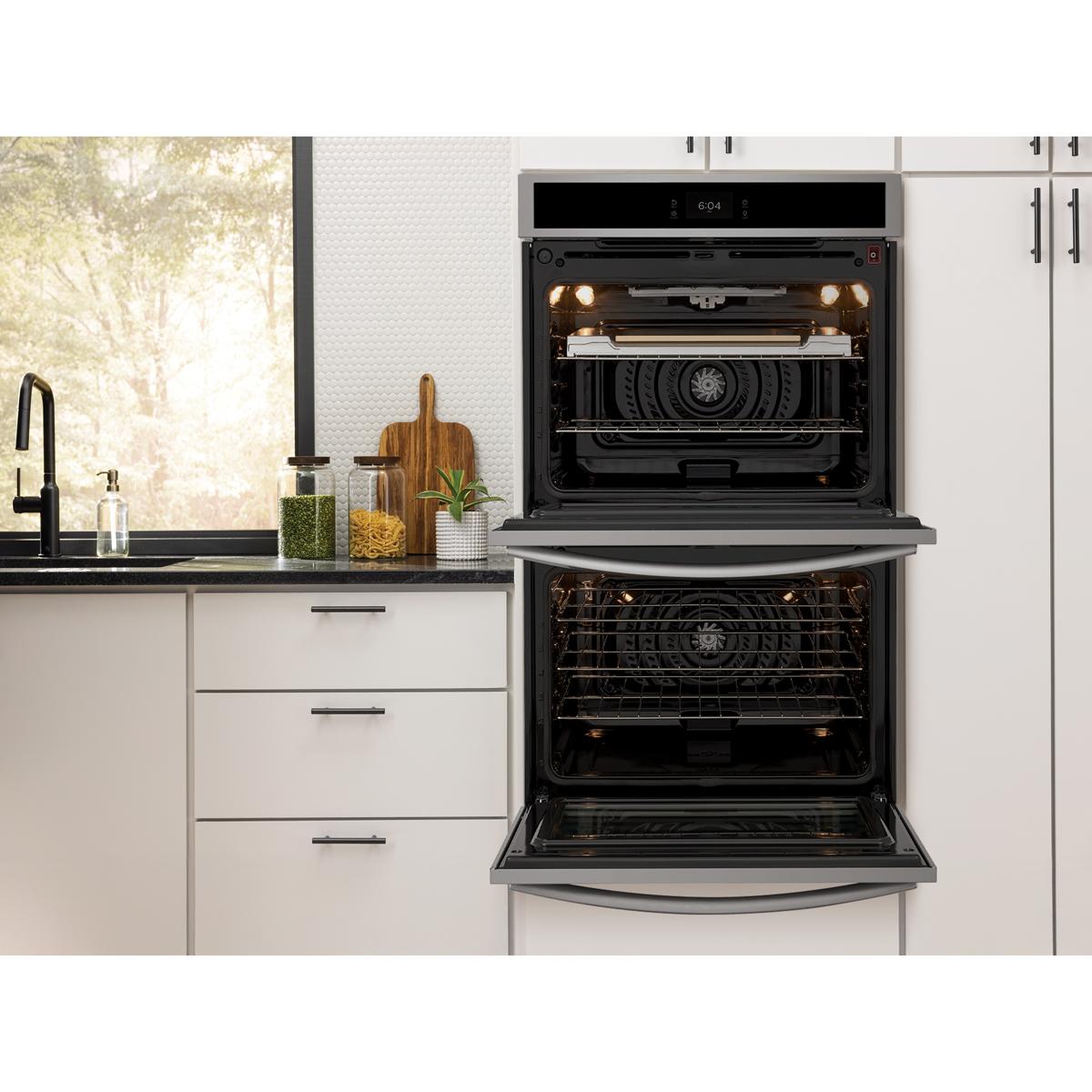 Frigidaire Gallery 30 in. 10.6 cu. ft. Smart Top Control Steam Electric Double Wall Oven with True European Convection - Stainless Steel, , hires