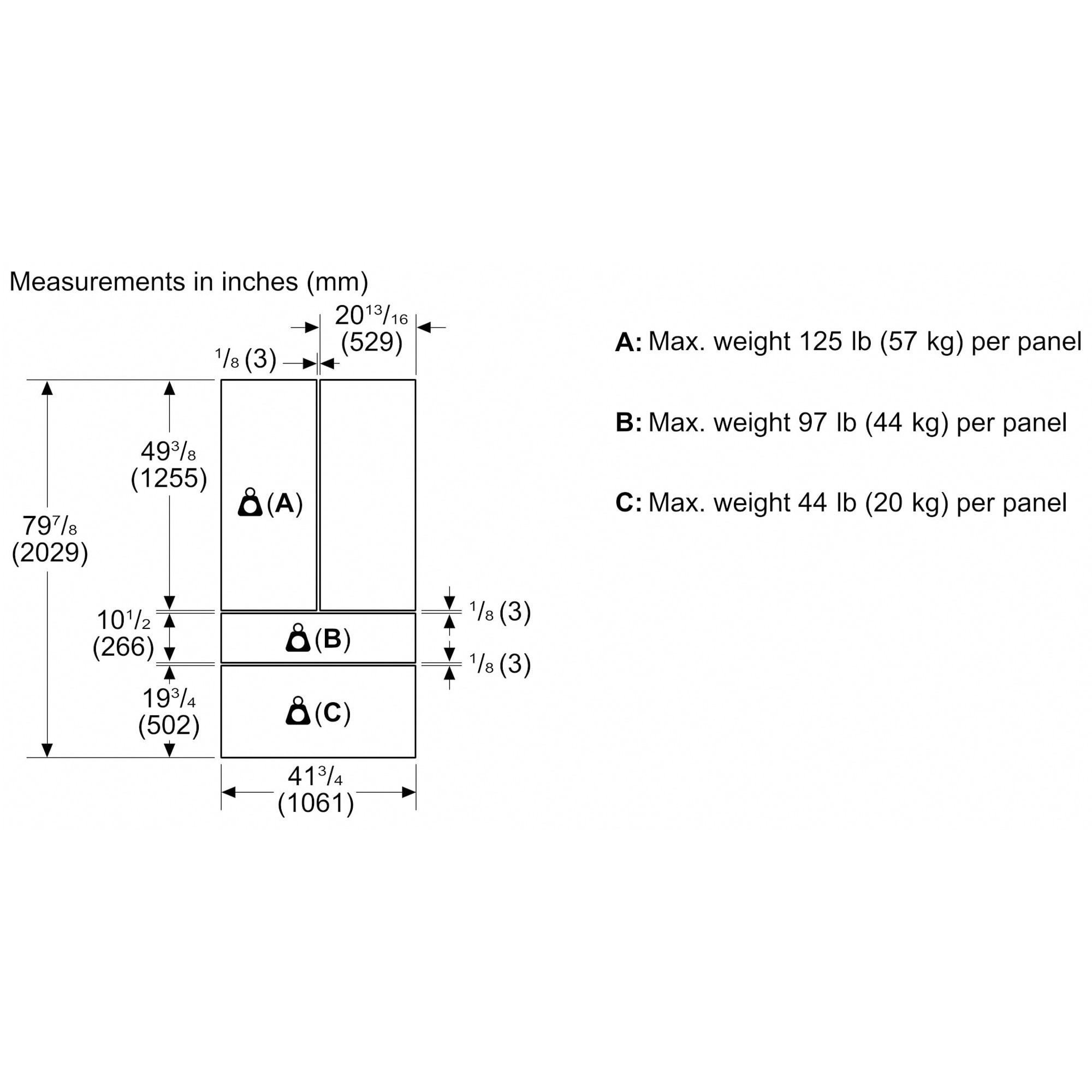 Thermador Freedom Collection 42 in. 23.9 cu. ft. Built-In Smart Counter Depth 4-Door French Door Refrigerator with Internal Water Dispenser - Custom Panel Ready, Custom Panel Required, hires