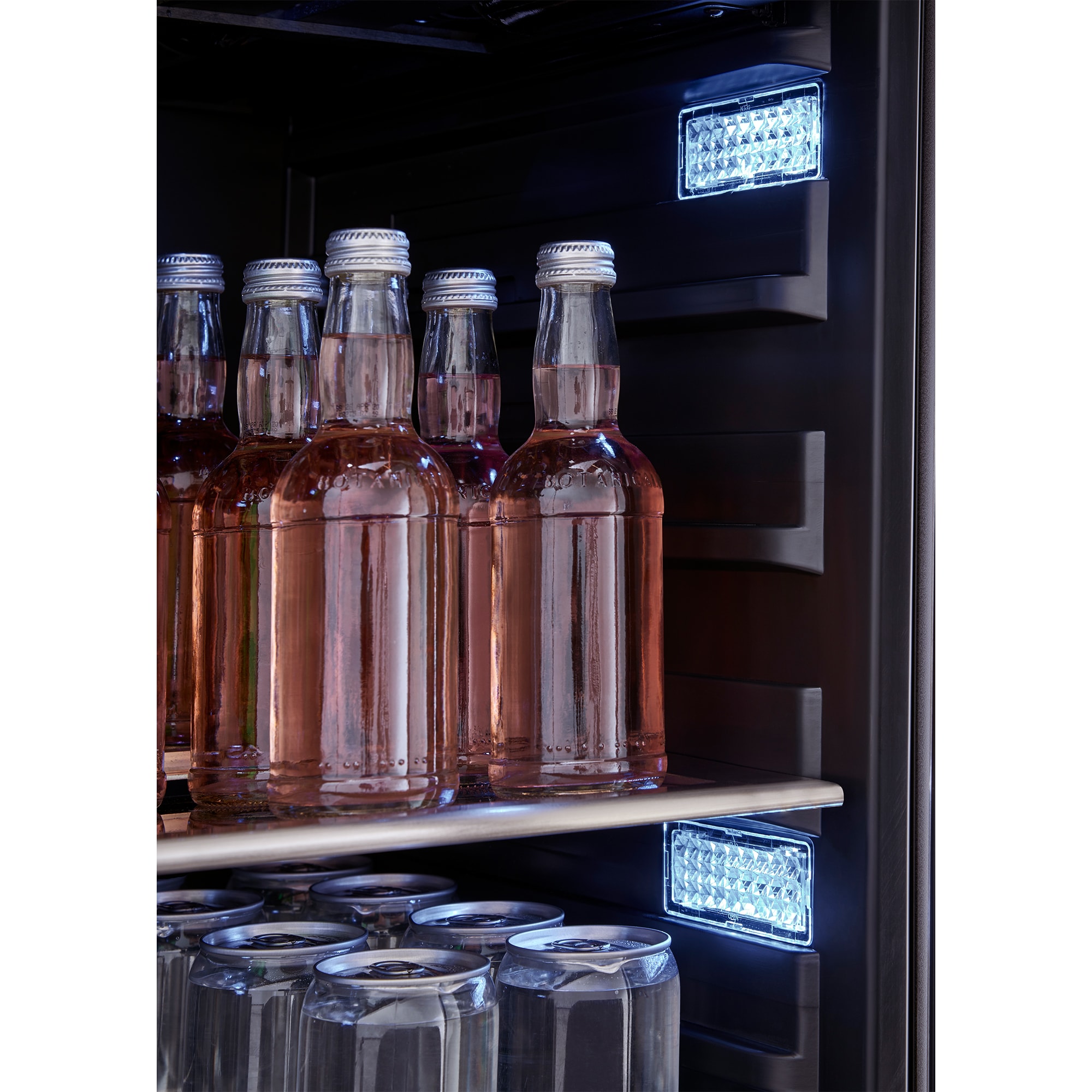 Zephyr 24 in. Built-In/Freestanding 5.1 cu. ft. Compact Beverage Center with Adjustable Shelves & Digital Control - Stainless Steel, , hires