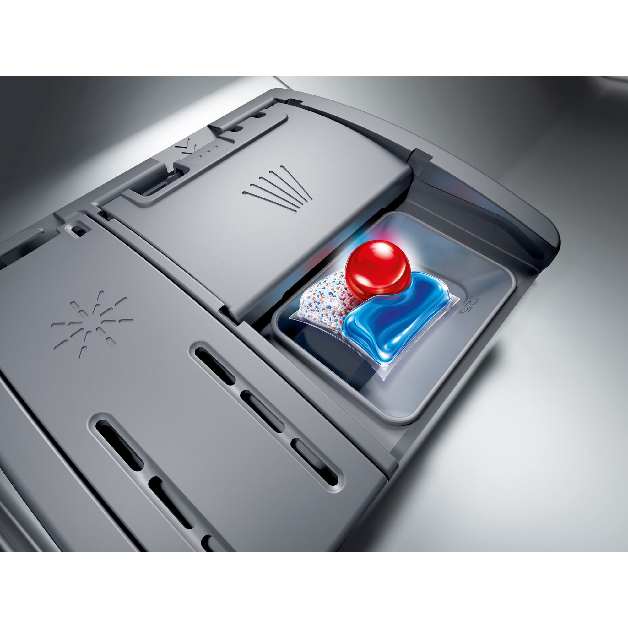 Bosch 300 Series 24 in. Front Control Smart Dishwasher with 48 dBA Sound Level, 3rd Rack, PureDry & Pocket Handle - Stainless Steel, Stainless Steel, hires