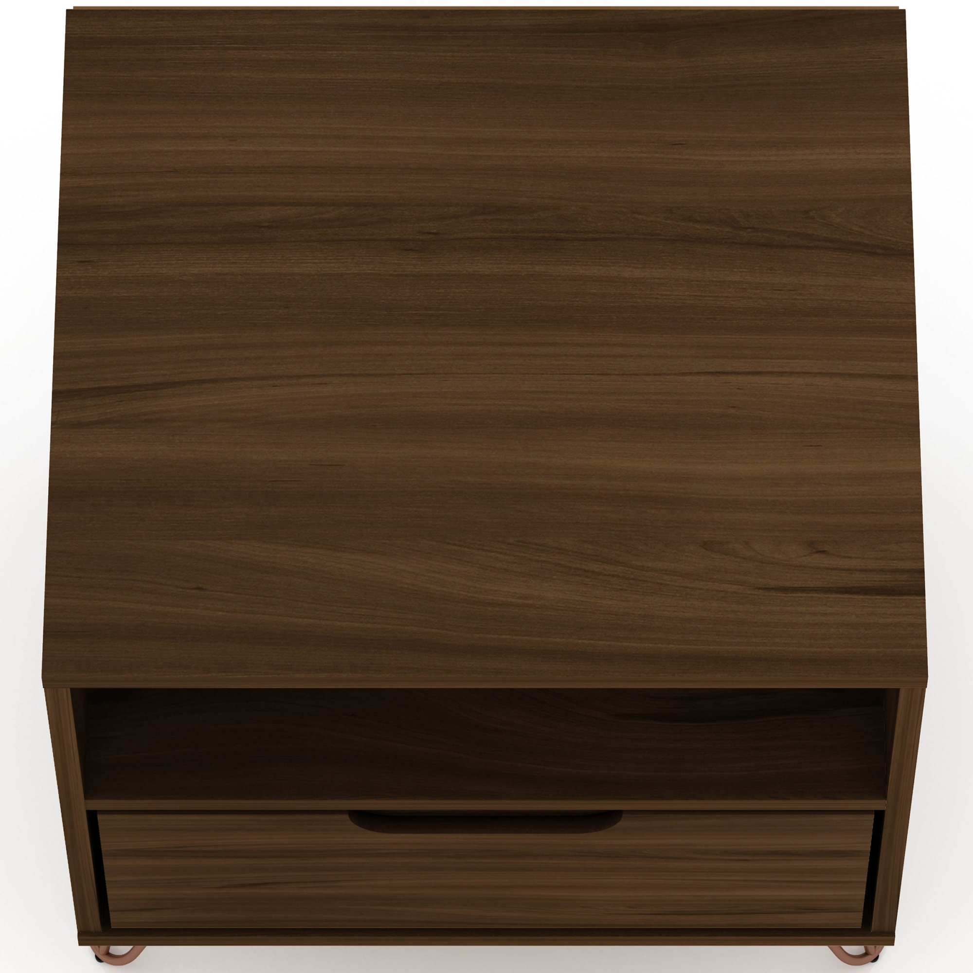 Manhattan Comfort Rockefeller MidCentury Modern 1Drawer Nightstand