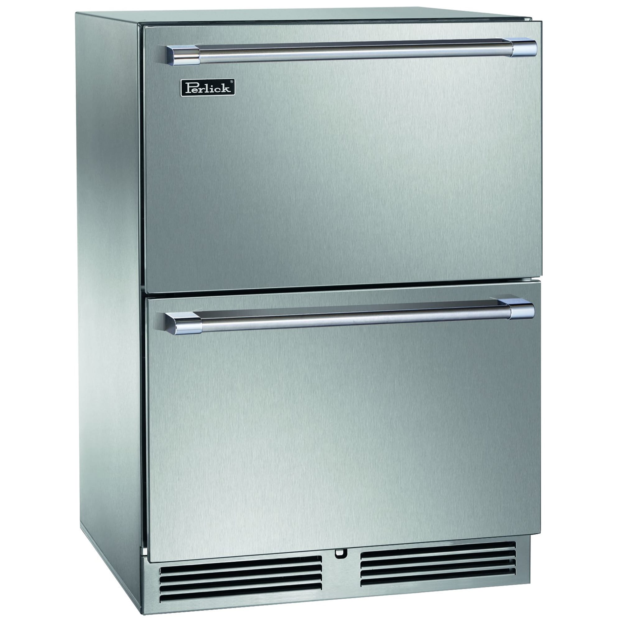 Perlick Signature 24 in. 5.0 cu. ft. Built-in Double Freezer Drawers - Custom Panel Ready, , hires