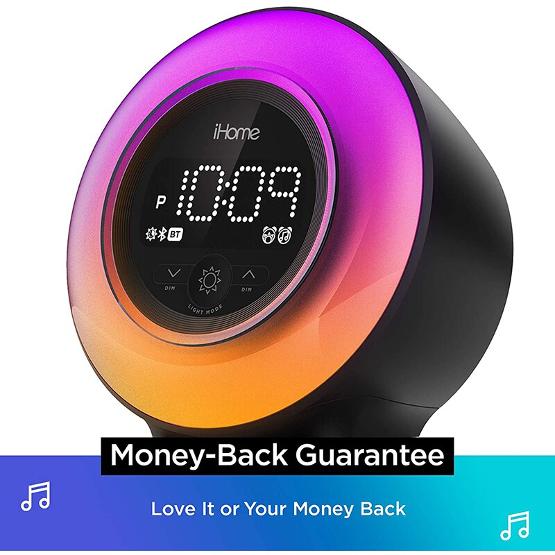 iHome Powerclock Glow Color Changing Bluetooth Alarm Clock P.C