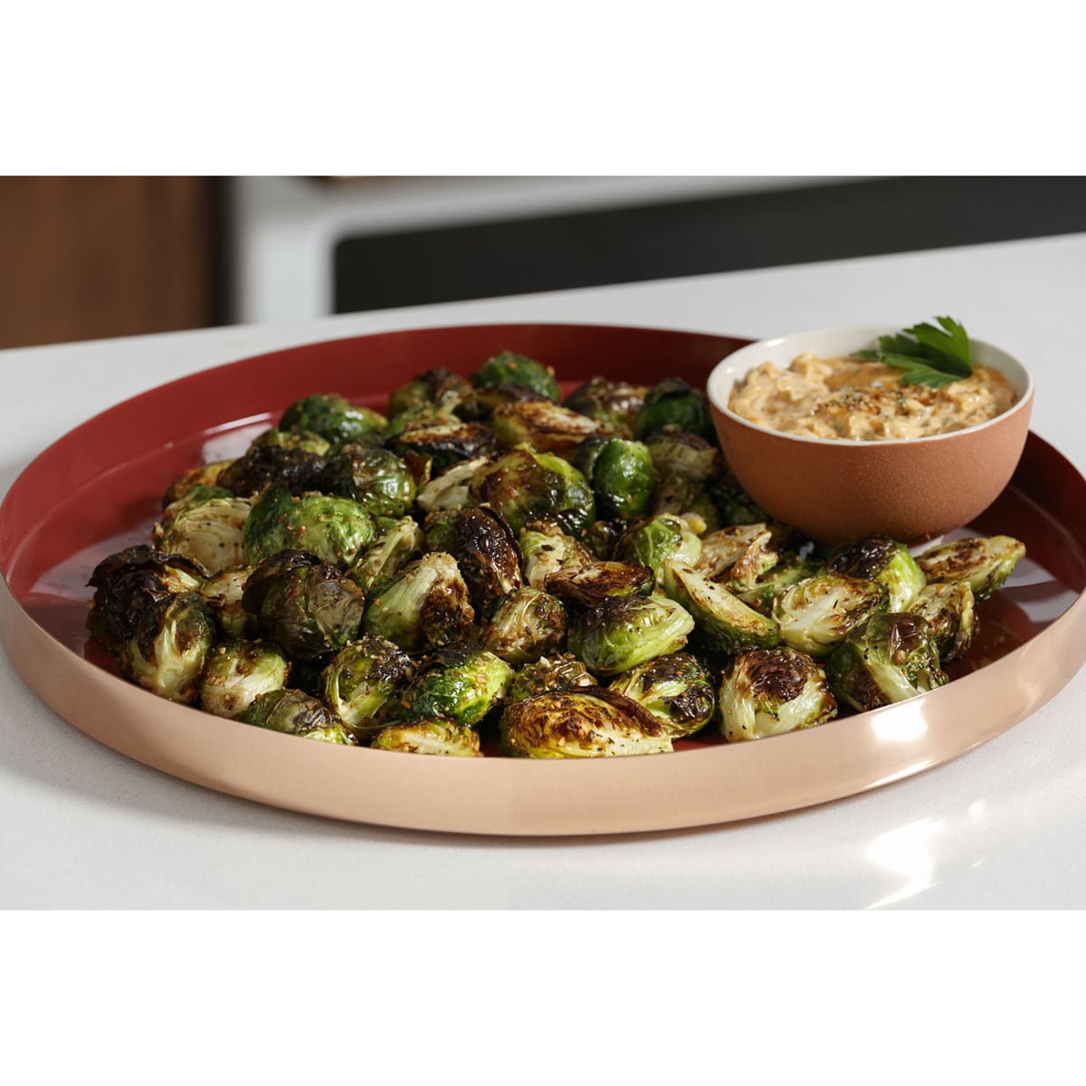 Cafe 30 in. 5.6 cu. ft. Smart Air Fry True European Convection Slide-In Gas Range with 6 Sealed Burners & Griddle - Matte White, Matte White, hires