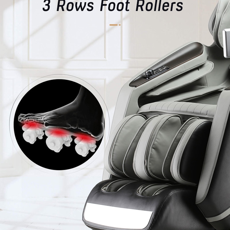 Lifesmart 4D Zero Gravity Massage Chair with Bluetooth Speakers - Gray & Black, , hires