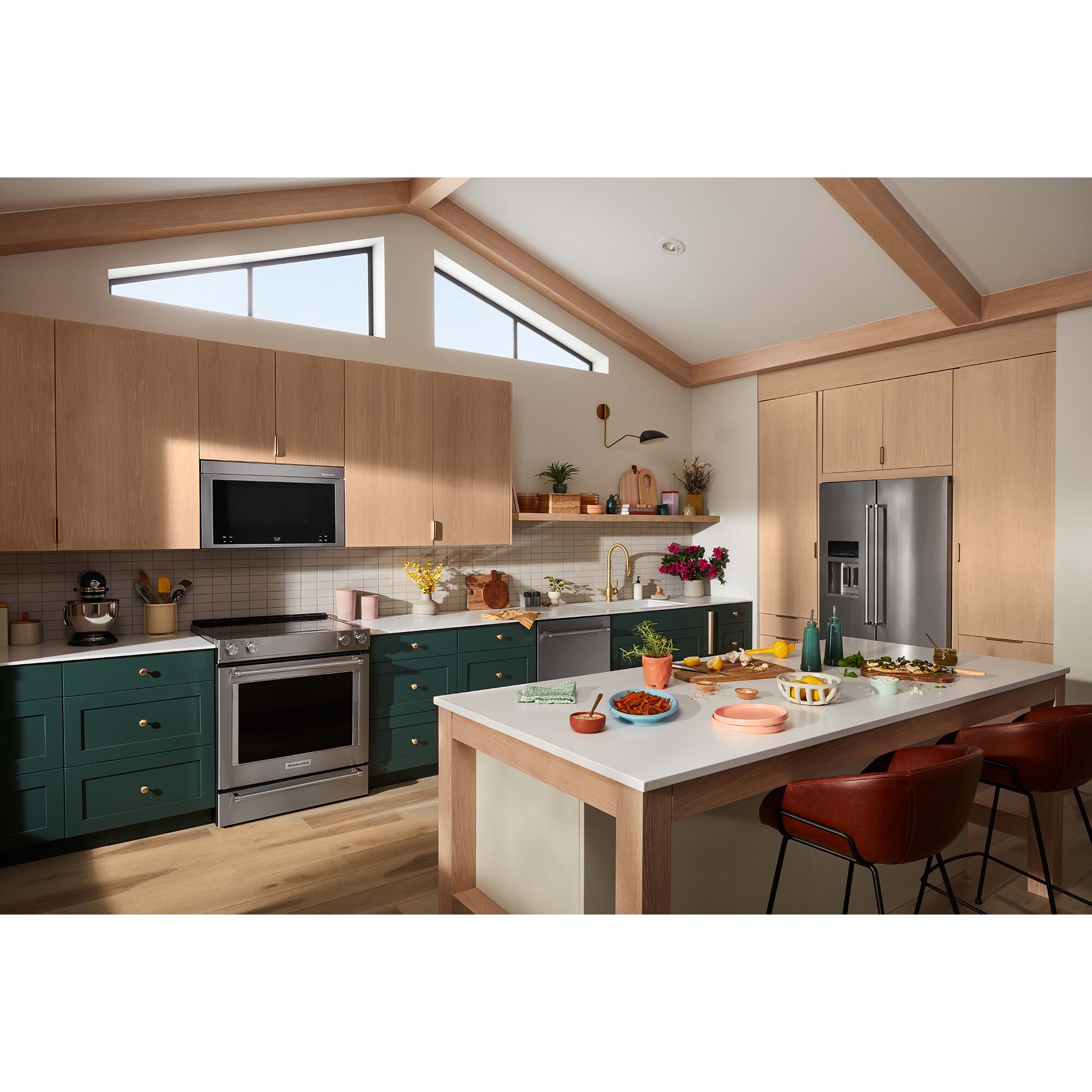 KitchenAid 30 in. 1.1 cu. ft. 950W Smart Over-the-Range Microwave with 400 CFM, Convection & Sensor Cooking - Stainless Steel with PrintShield Finish, , hires
