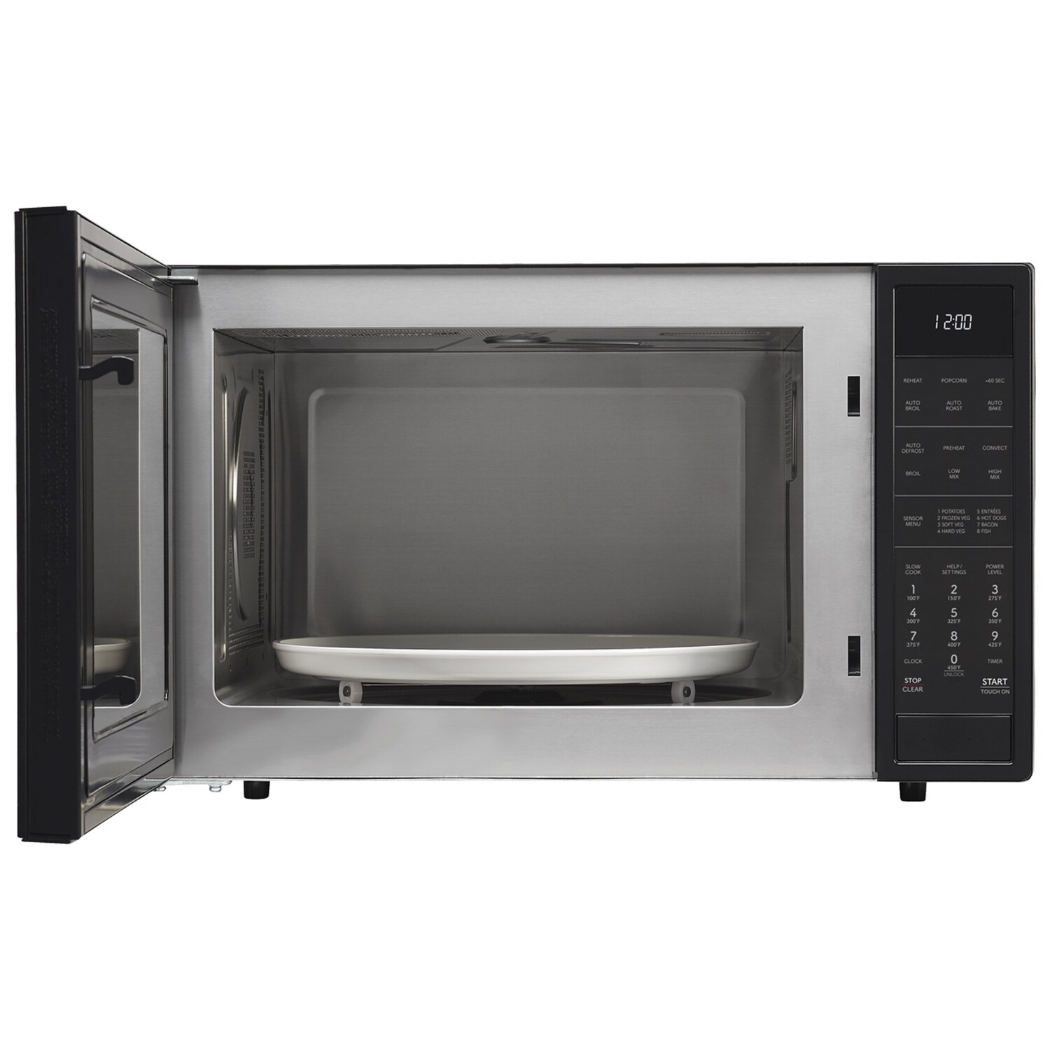Sharp 25 in. 1.5 cu. ft. 900W Countertop Microwave with Convection & Sensor Cooking - Black, Black, hires
