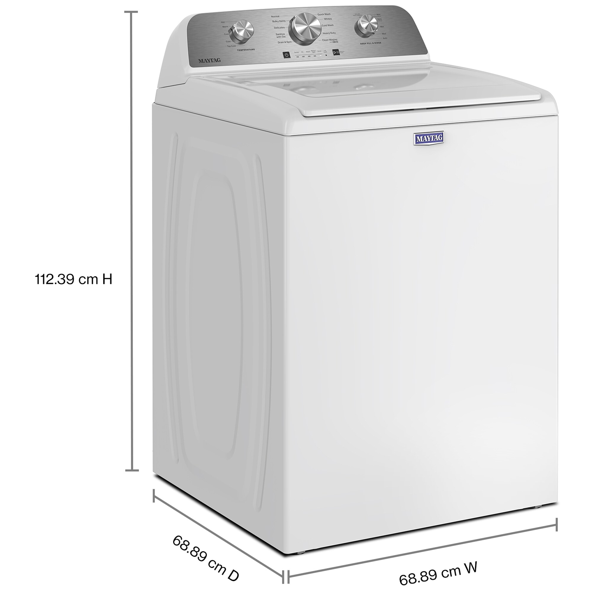 Maytag 27 in. 4.2 cu. ft. Top Load Washer with Agitator & Sanitize with Oxi - White, , hires