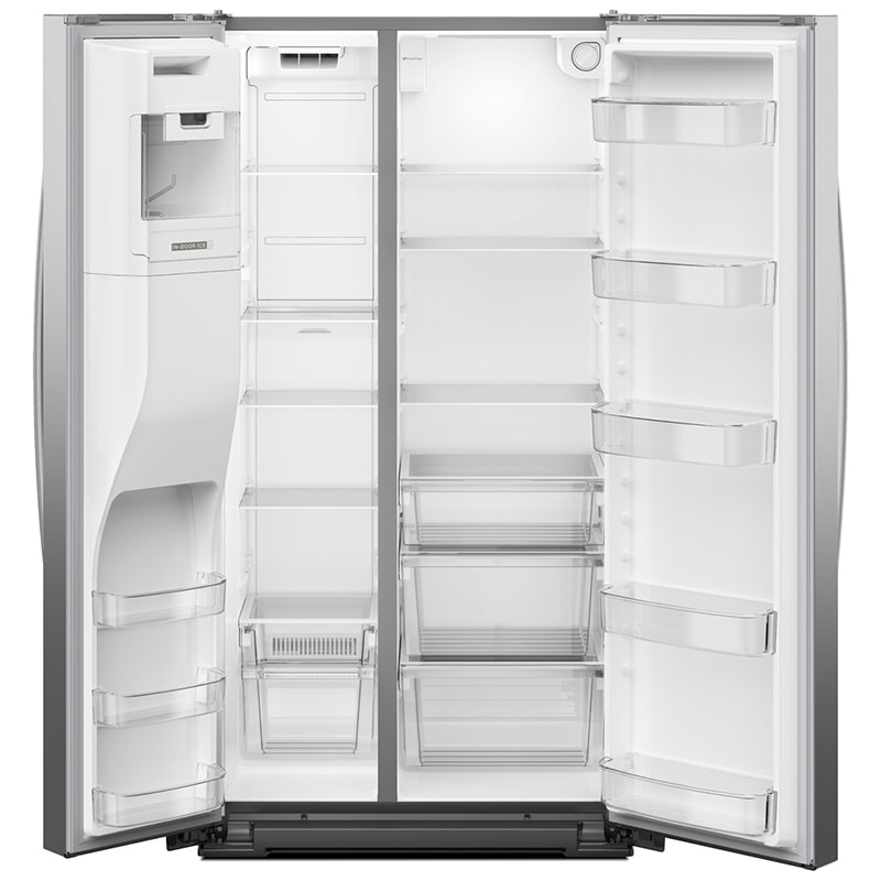 Whirlpool 36 in. 20.8 cu. ft. Counter Depth Side-by-Side Refrigerator with Ice & Water Dispenser - Fingerprint Resistant Stainless Steel, Stainless Steel, hires
