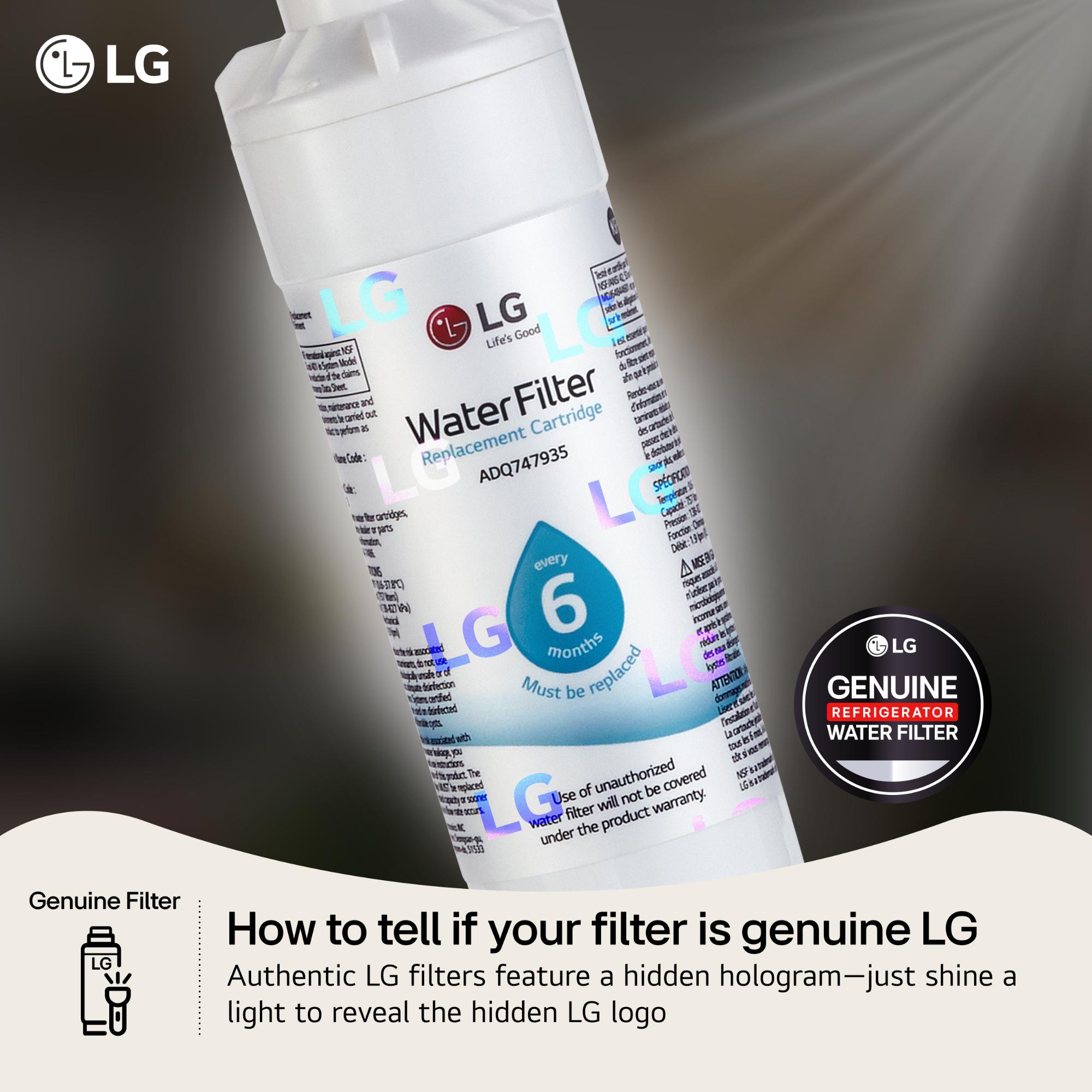 LG 6 Month / 200 Gallon Capacity Replacement Refrigerator Water Filter, , hires