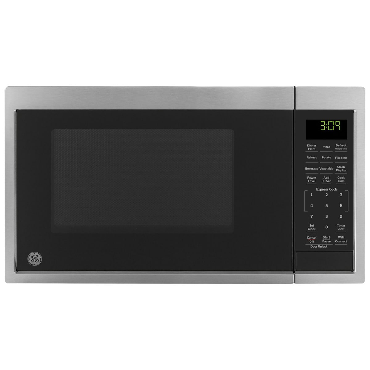 GE 19 in. 0.9 cu. ft. 900W Smart Countertop Microwave - Stainless Steel, , hires