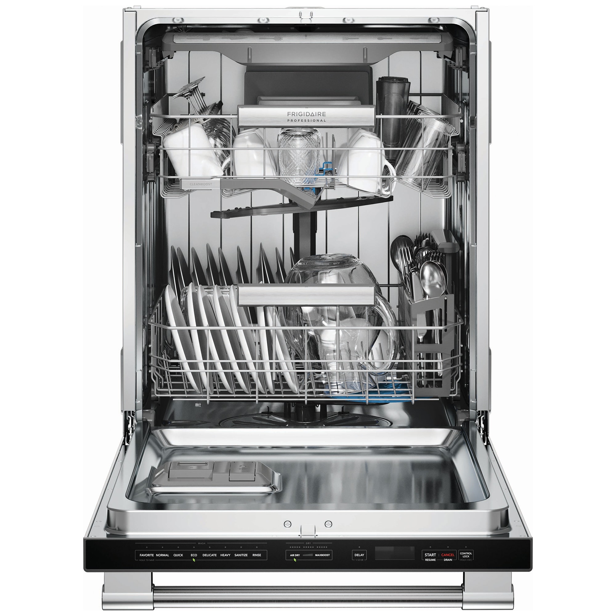 Frigidaire Professional 24 in. Top Control Dishwasher with 47 dBa Sound Level, 3rd-Rack & CleanBoost - Stainless Steel, , hires