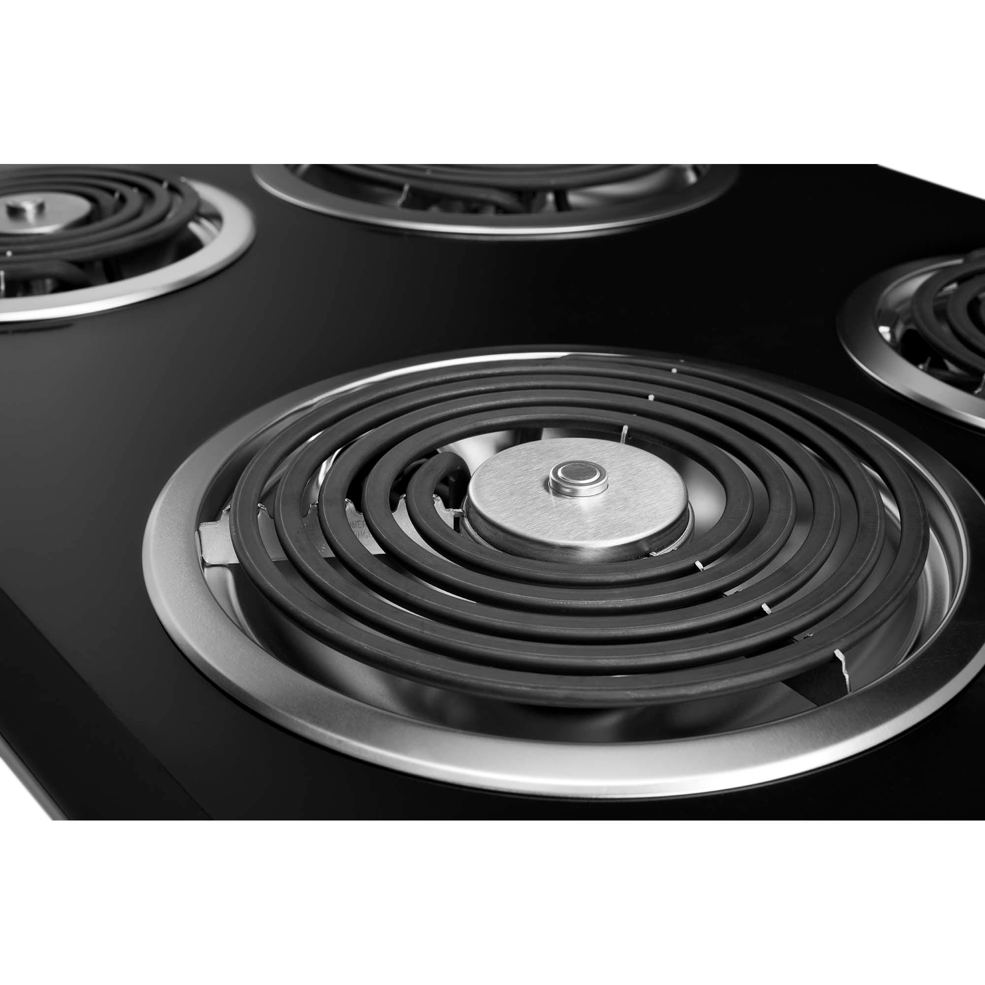 Whirlpool 30 in. 4-Burner Electric Cooktop with Simmer Burner - Black, Black, hires