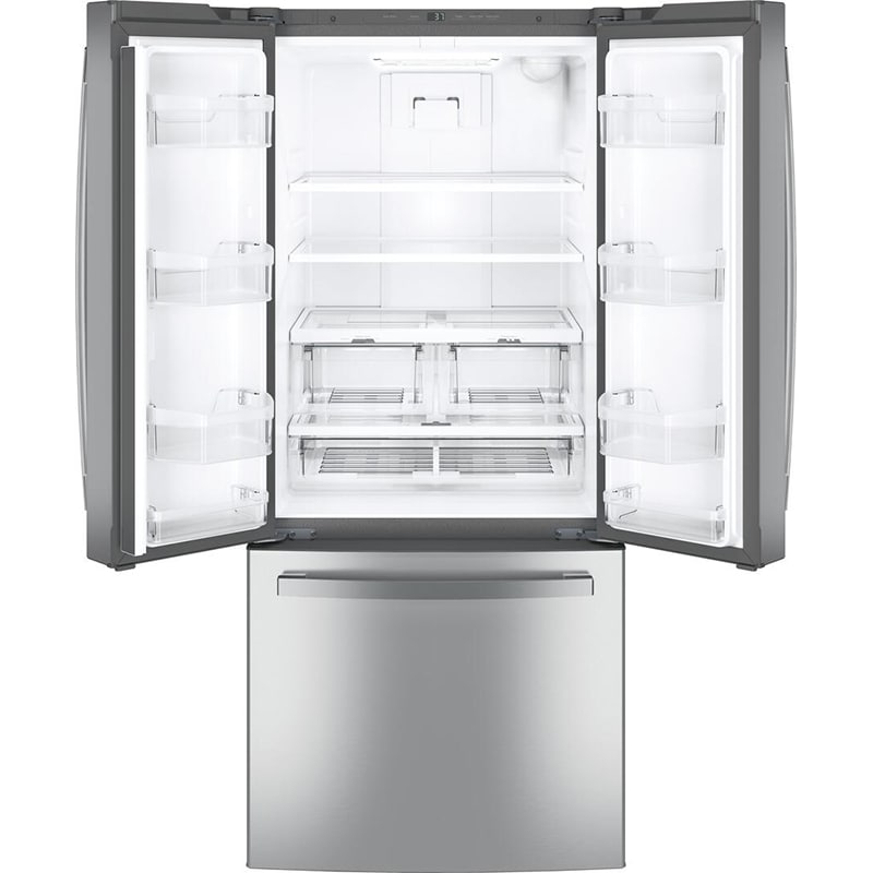 GE 30 in. 20.8 cu. ft. French Door Refrigerator with Ice Maker - Stainless Steel, Stainless Steel, hires
