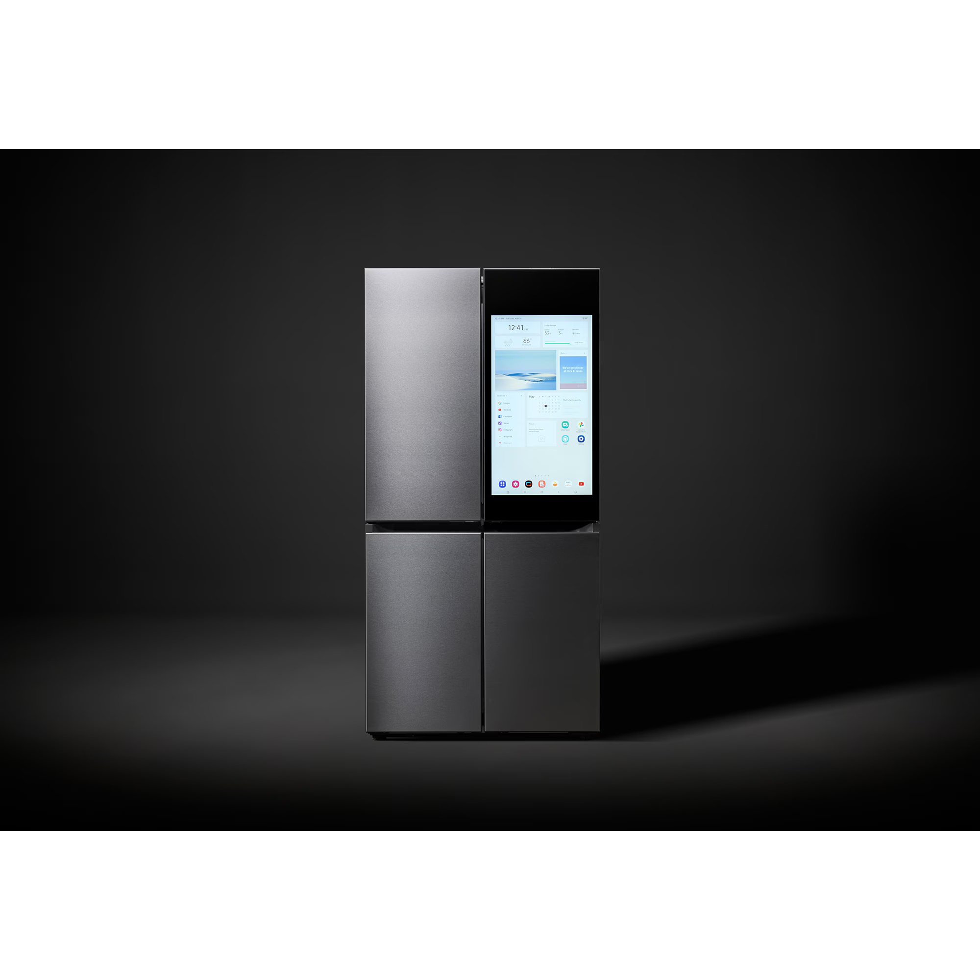 Samsung Bespoke 36 in. 28.6 cu. ft. Smart 4-Door French Door Refrigerator with Internal Water Dispenser - Fingerprint Resistant Stainless, Fingerprint Resistant Stainless, hires