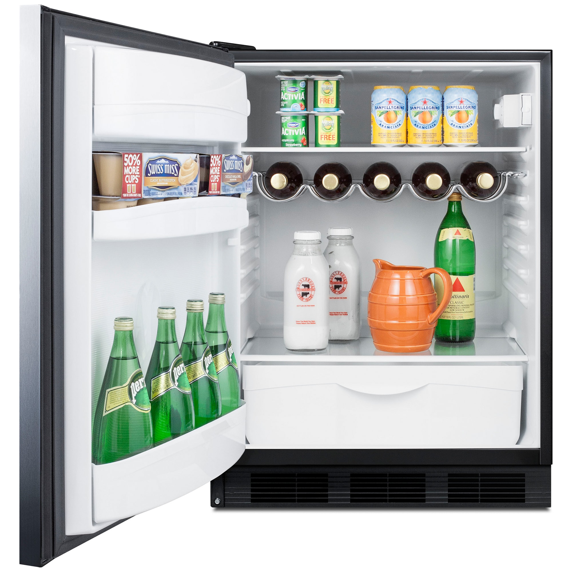 Summit 24 in. 5.5 cu. ft. Left-Hinged Undercounter Refrigerator with Horizontal Handle - Stainless Steel, , hires