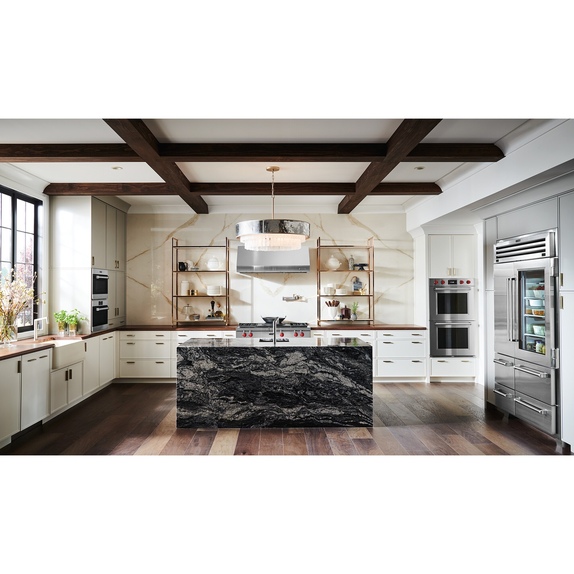 Sub-Zero Pro 48 in. 30.4 cu. ft. Built-In Smart Counter Depth 6-Door Side-by-Side Refrigerator with Glass Door & Ice Maker - Stainless Steel, , hires