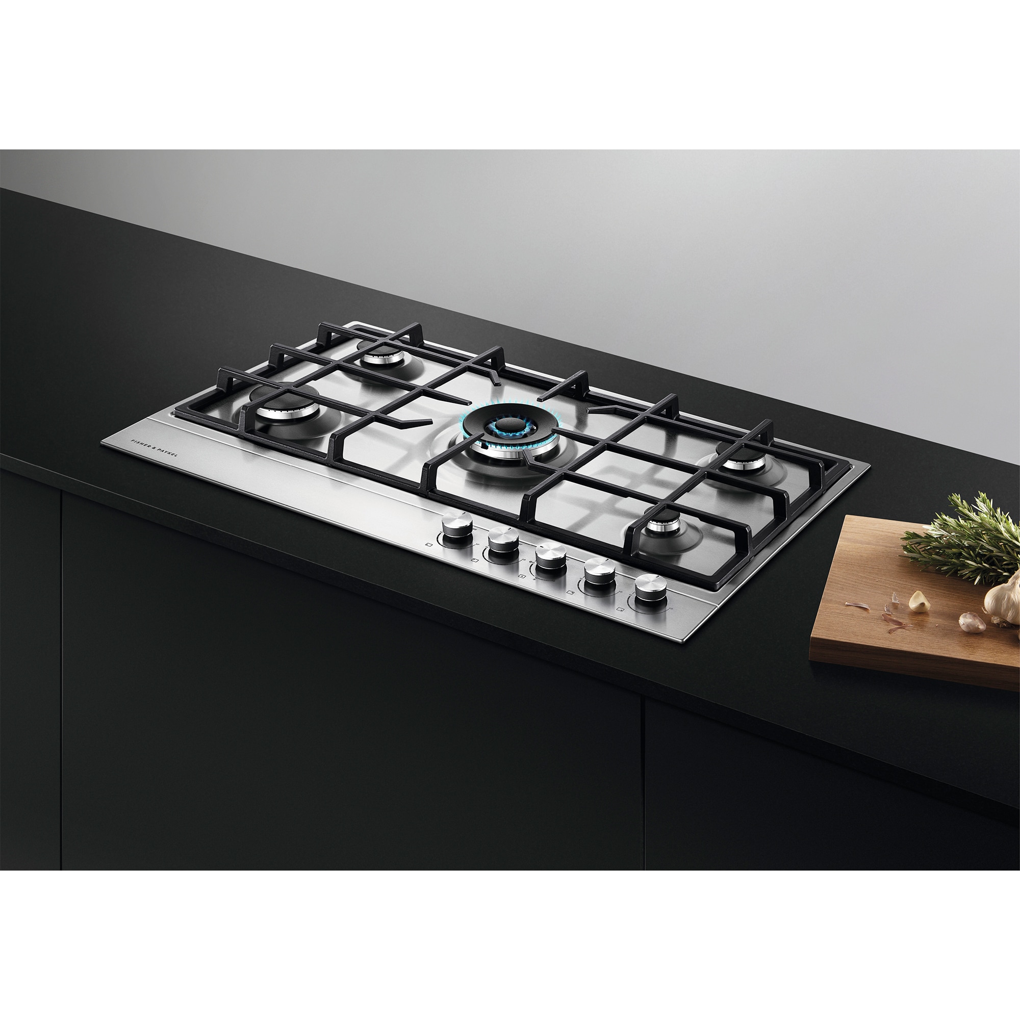 Fisher & Paykel Series 7 36 in. 5-Burner Natural Gas Cooktop with Power Burner - Stainless Steel, , hires
