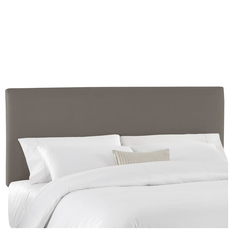 Skyline Furniture Twill Fabric Queen Size Upholstered Headboard - Grey, Gray, hires